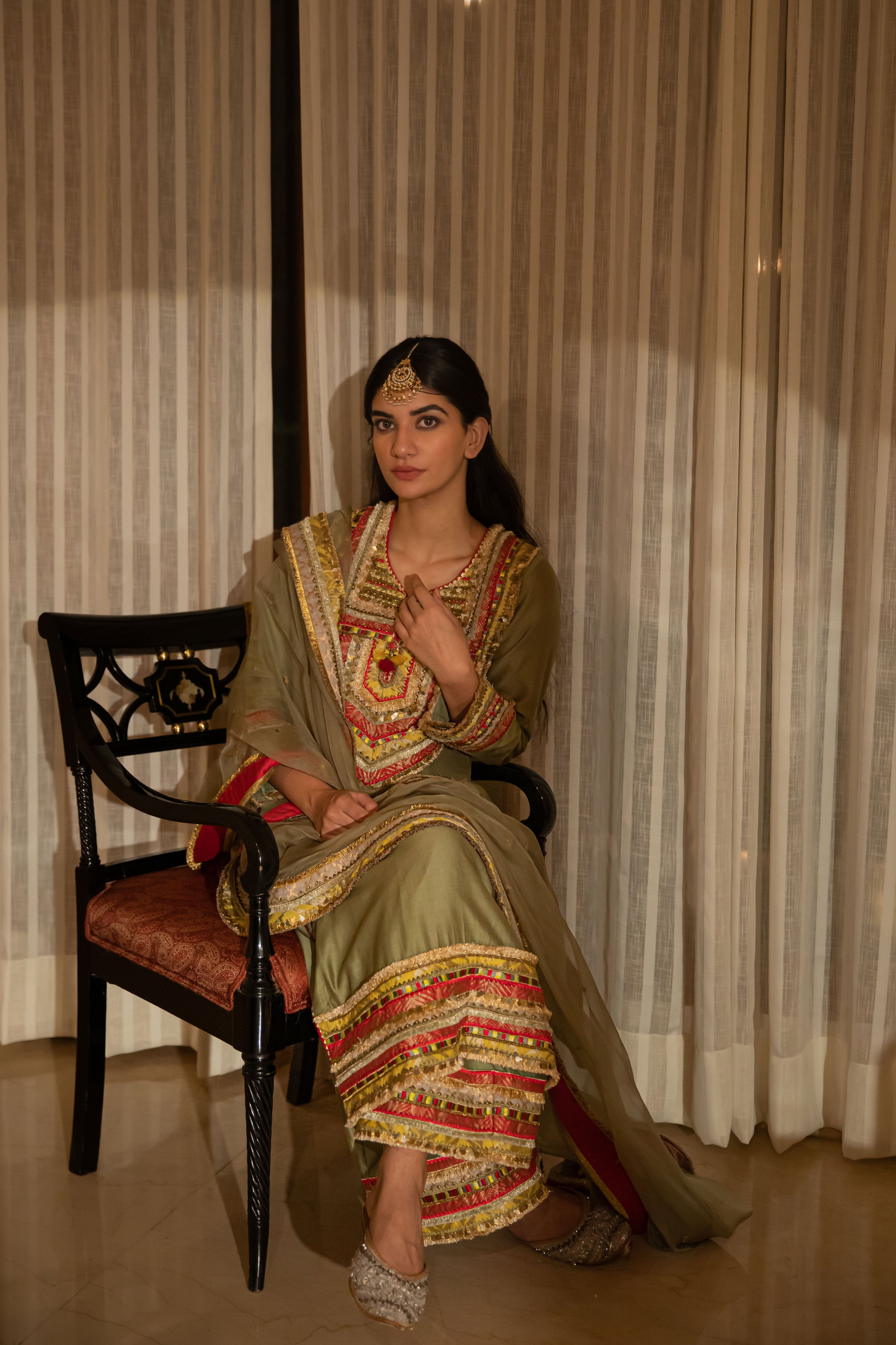 Sugandha Long Kurta With Wide Straight Pants
