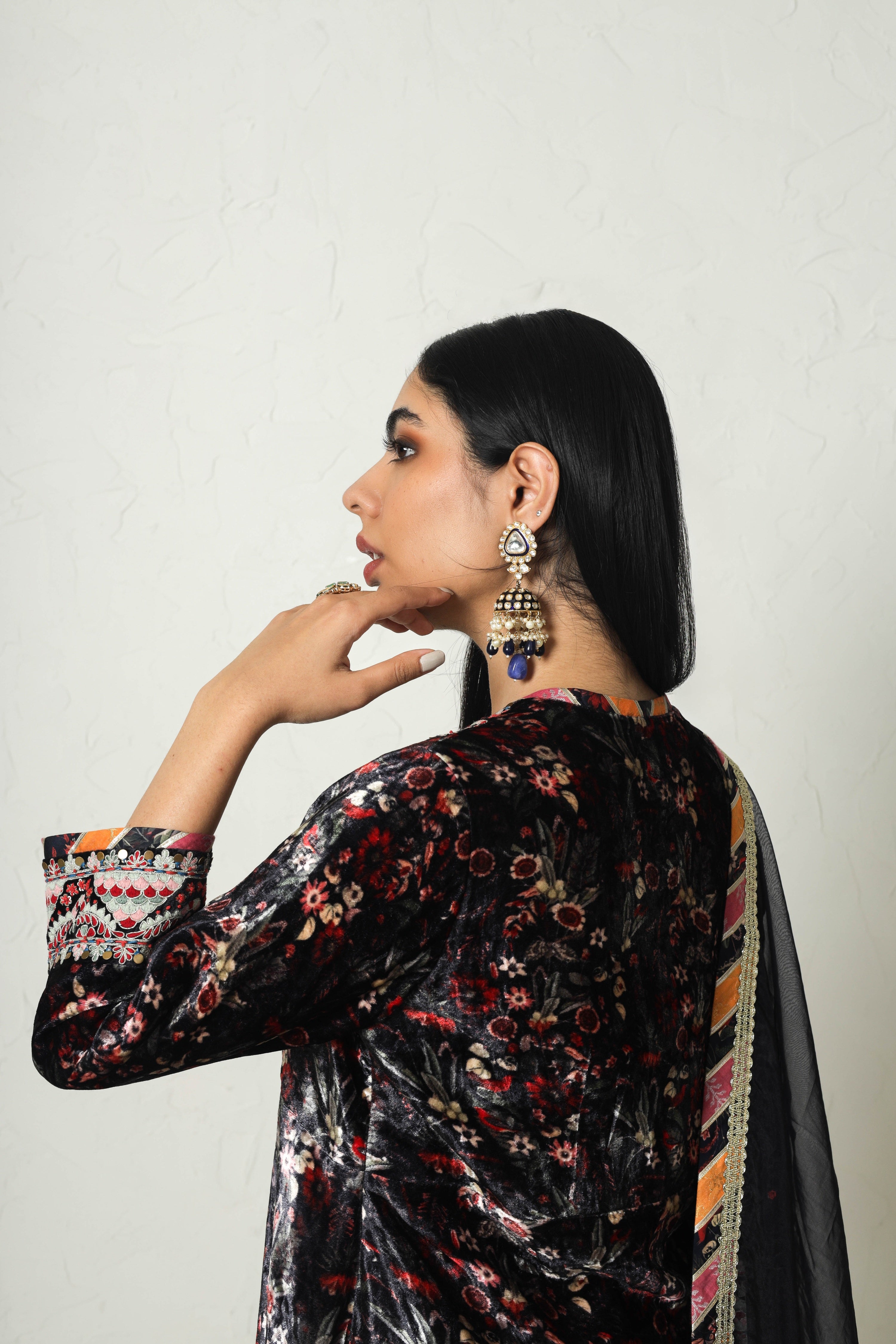 Medley Printed Yoke Cut Kurta With Printed Plazo Pants