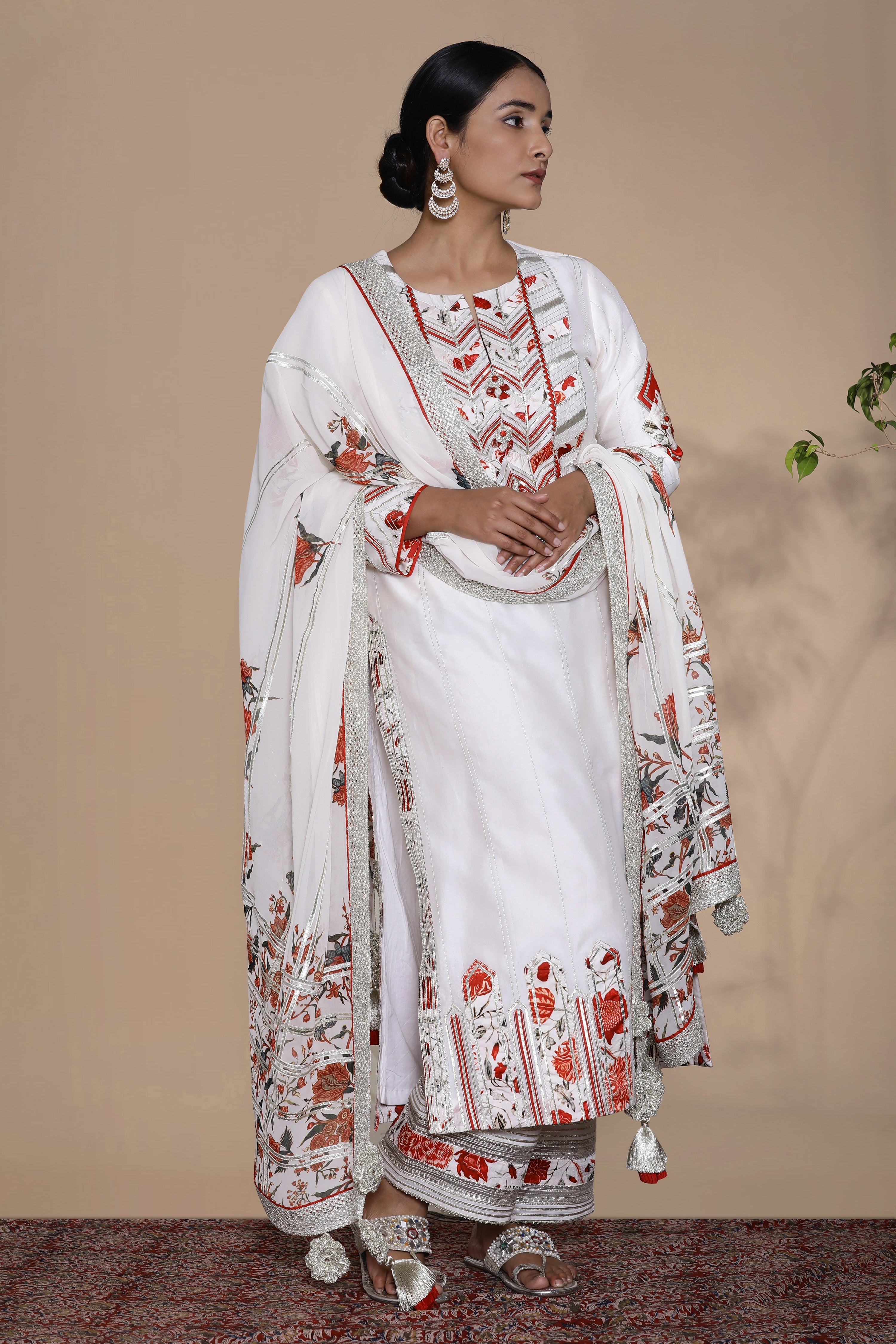 Amna Long Kurta With Wide Straight Pants
