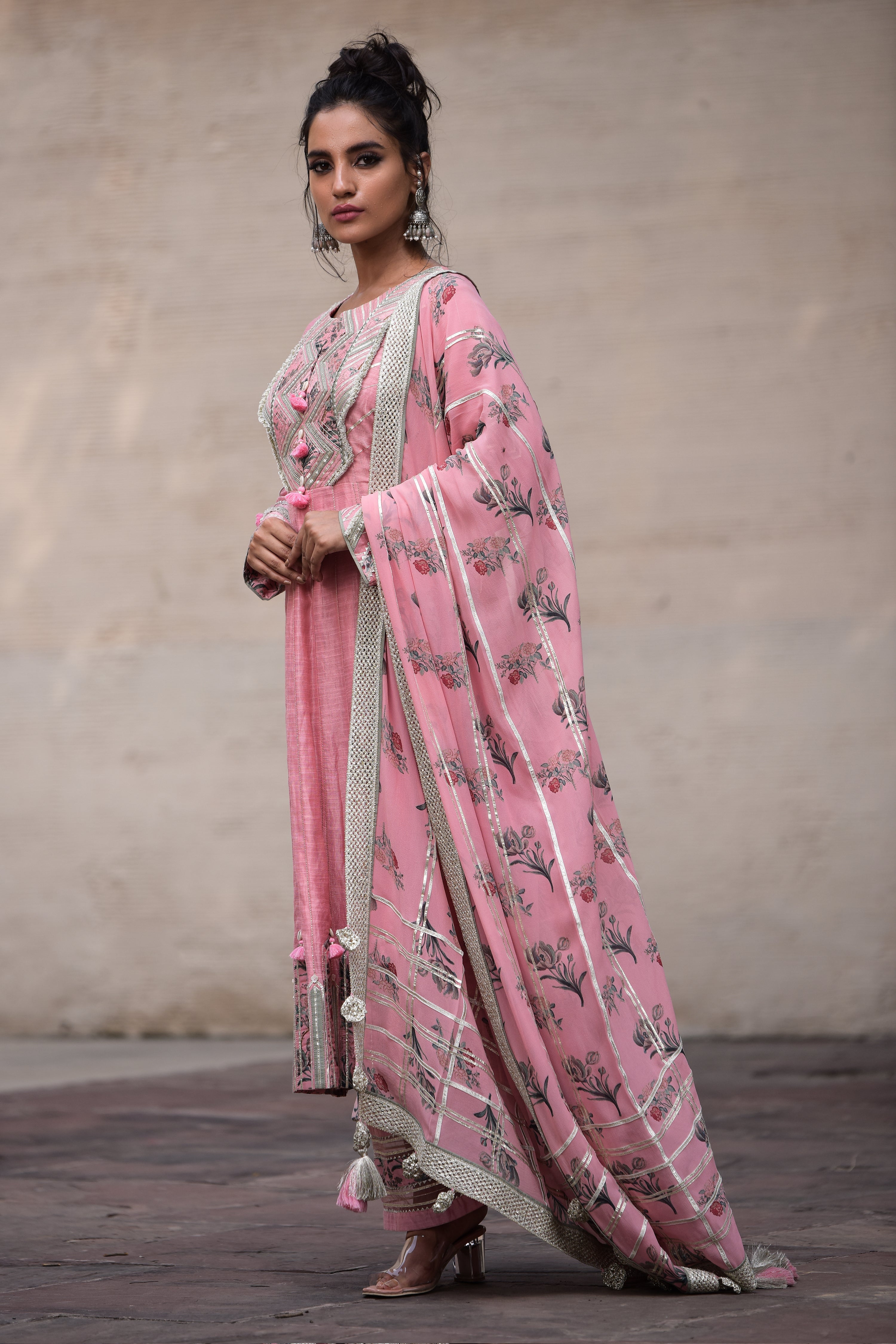 Amna Long Kurta With Wide Straight Pants