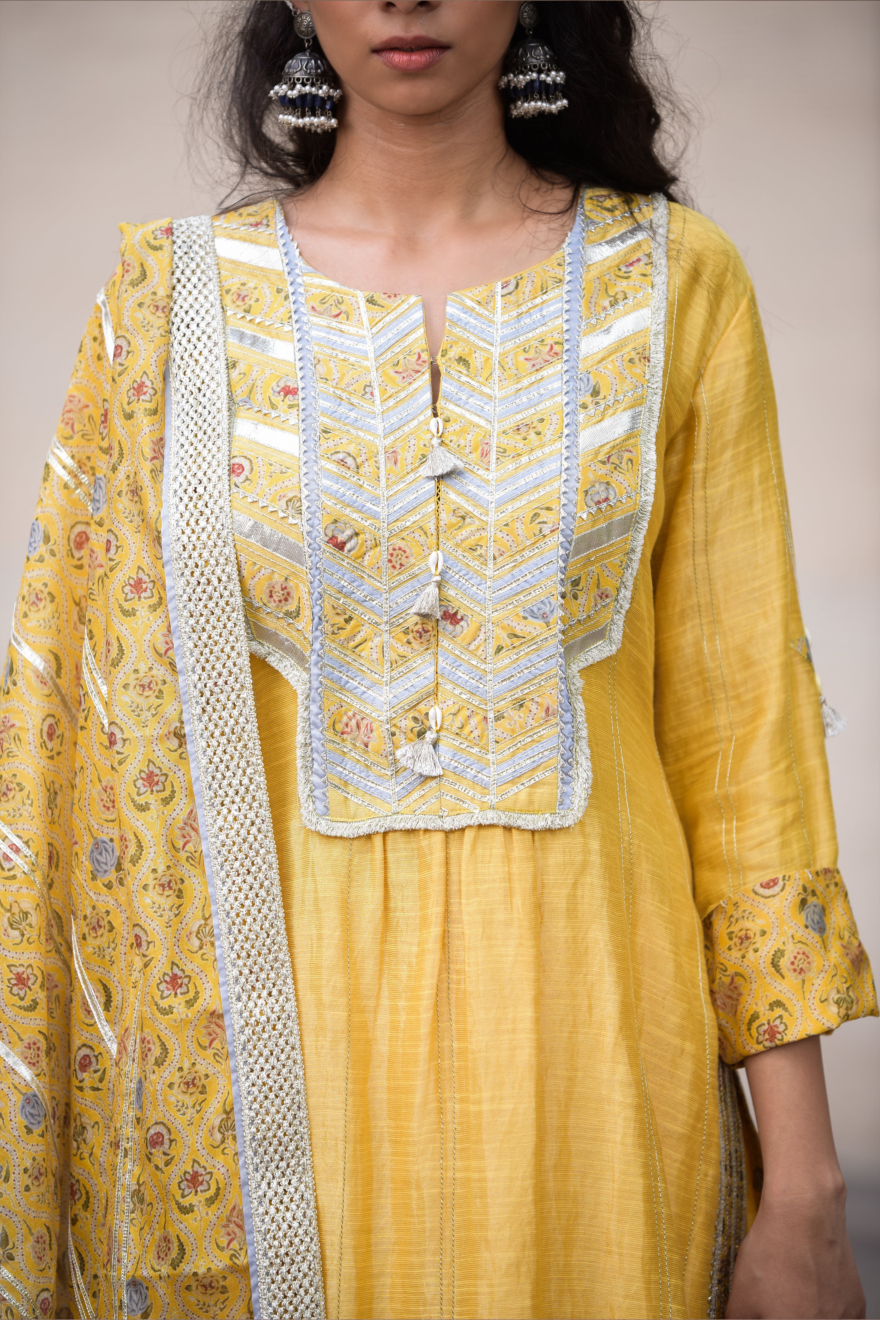 Amna Long Kurta With Wide Straight Pants