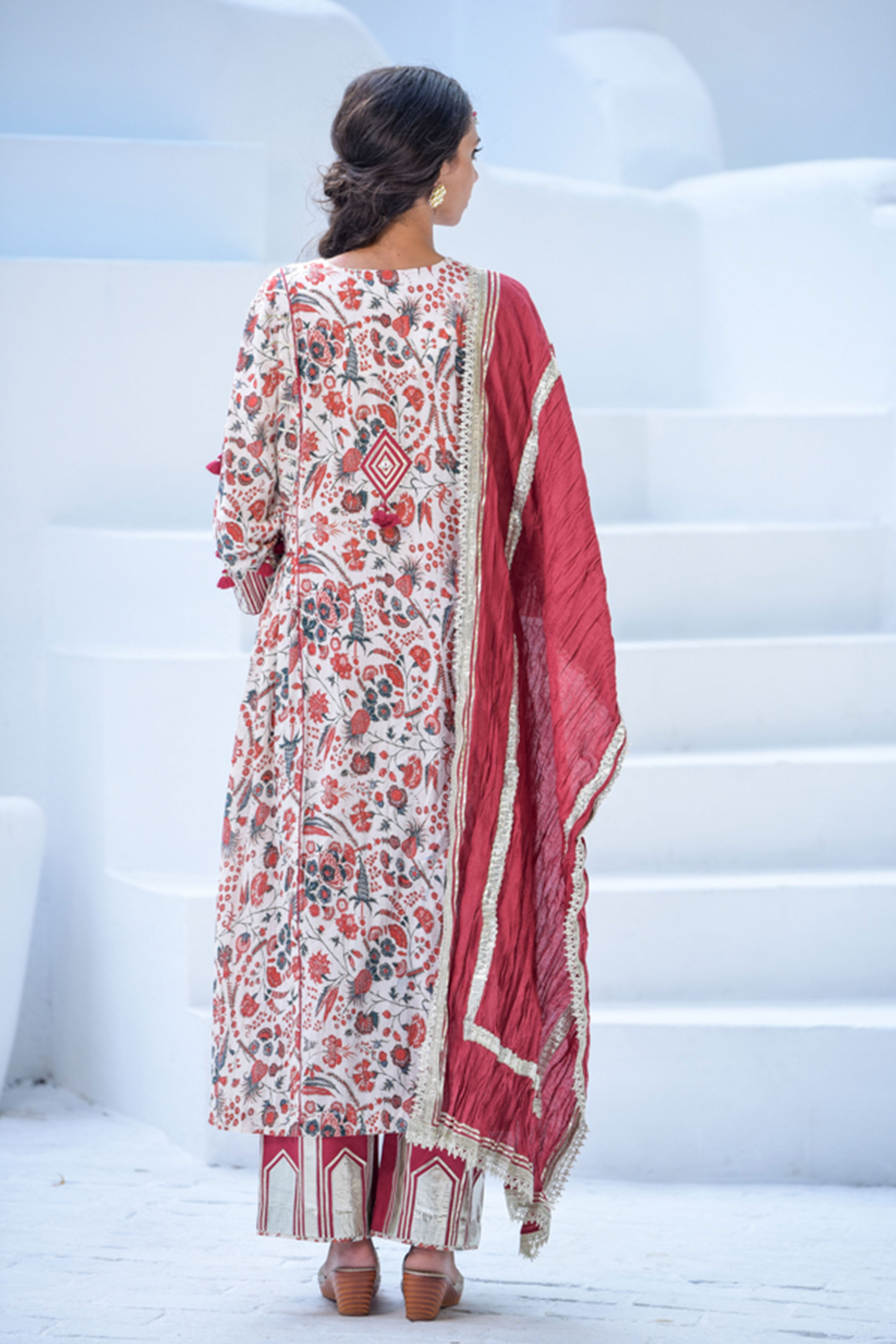 Bageecha Long Kurta With Straight Pants