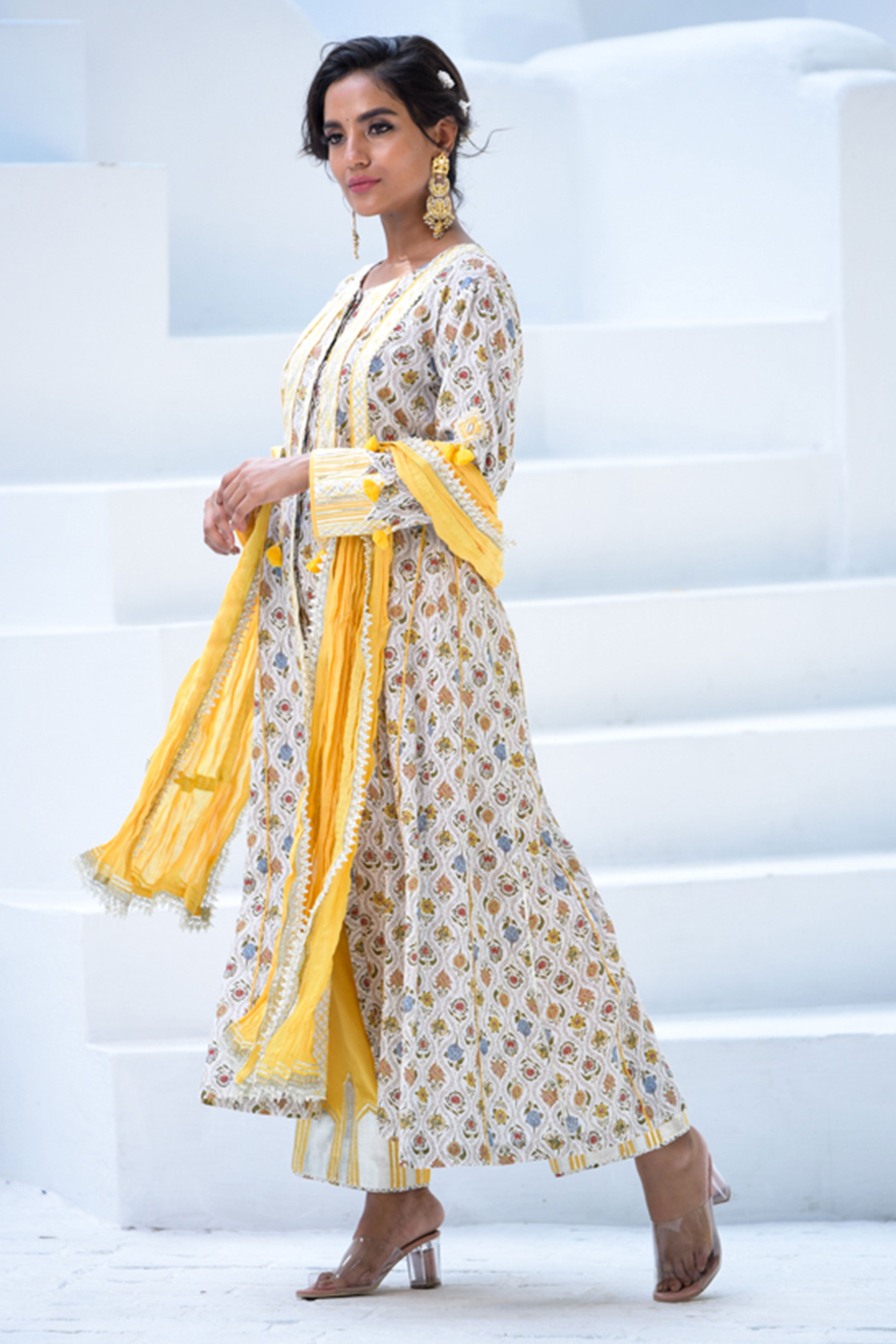 Bageecha Long Kurta With Straight Pants