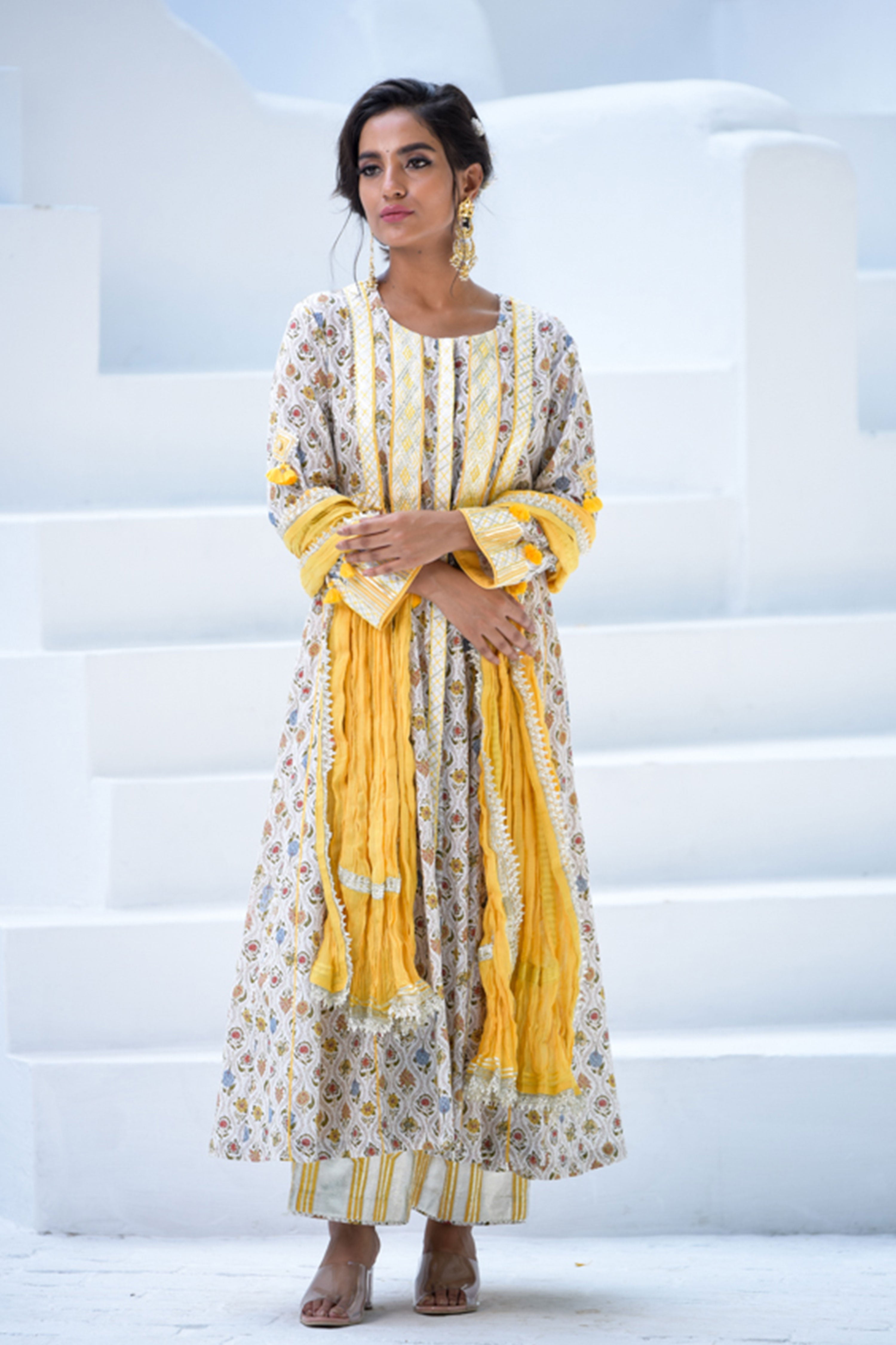 Bageecha Long Kurta With Straight Pants