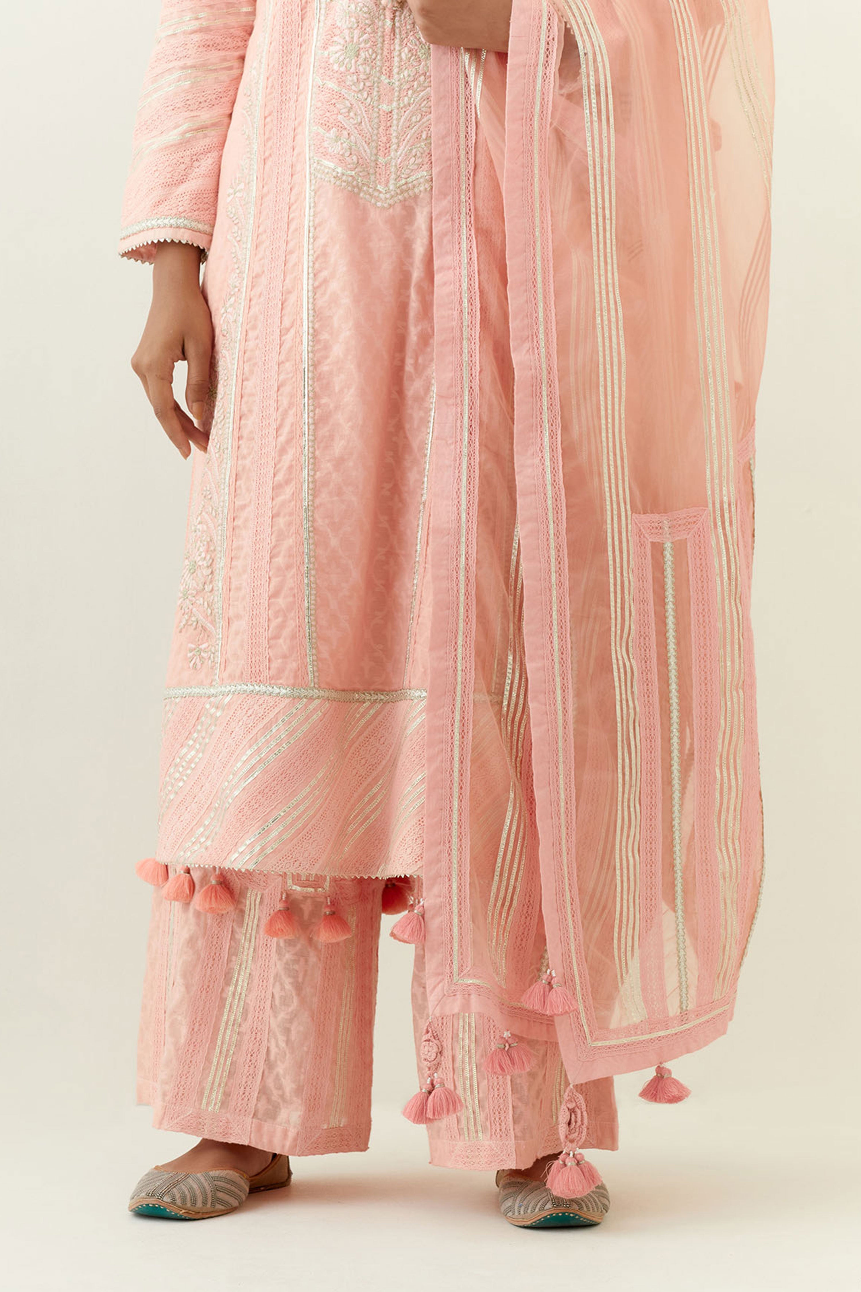 Jamdani Long Kurta With Pants