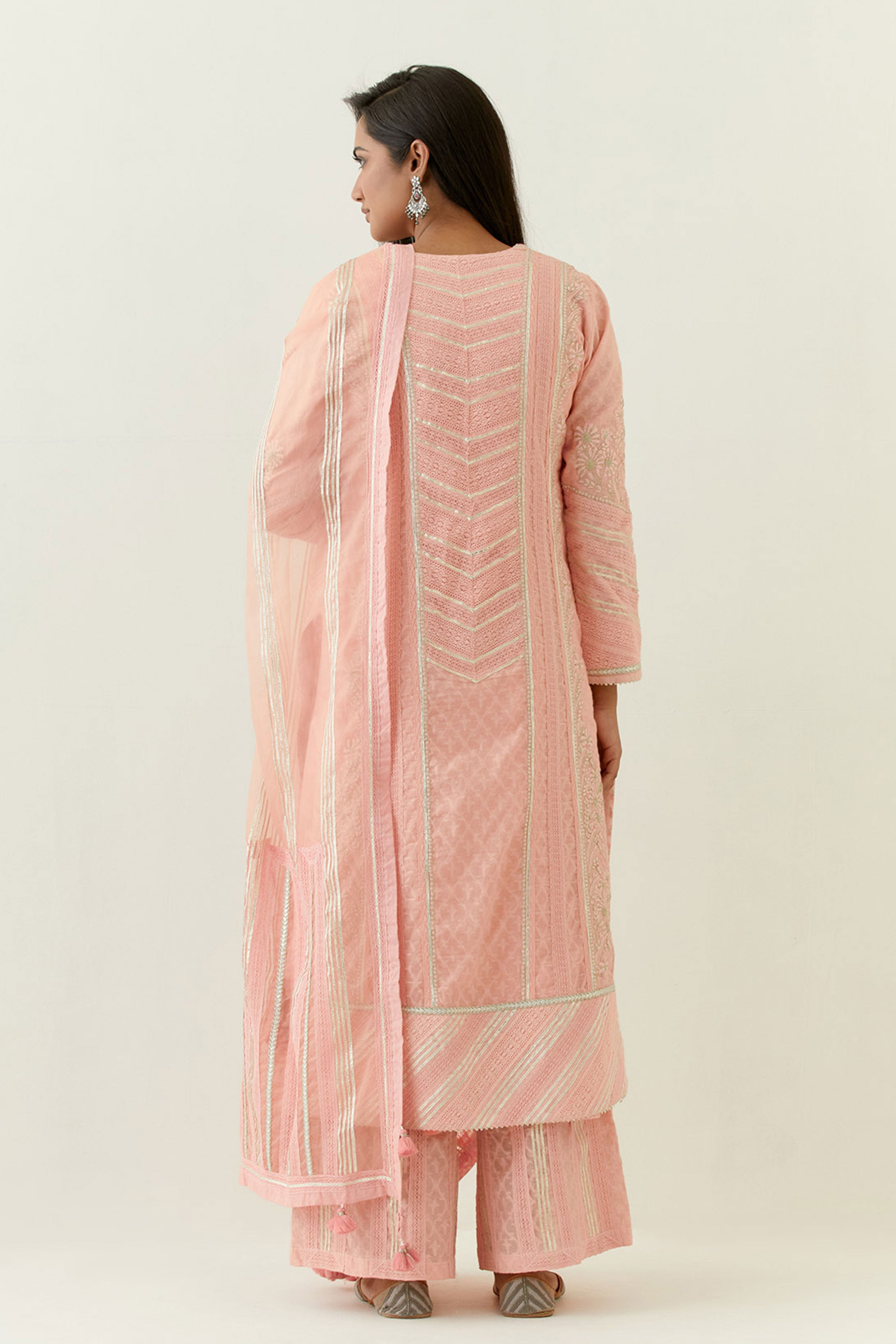 Jamdani Long Kurta With Pants