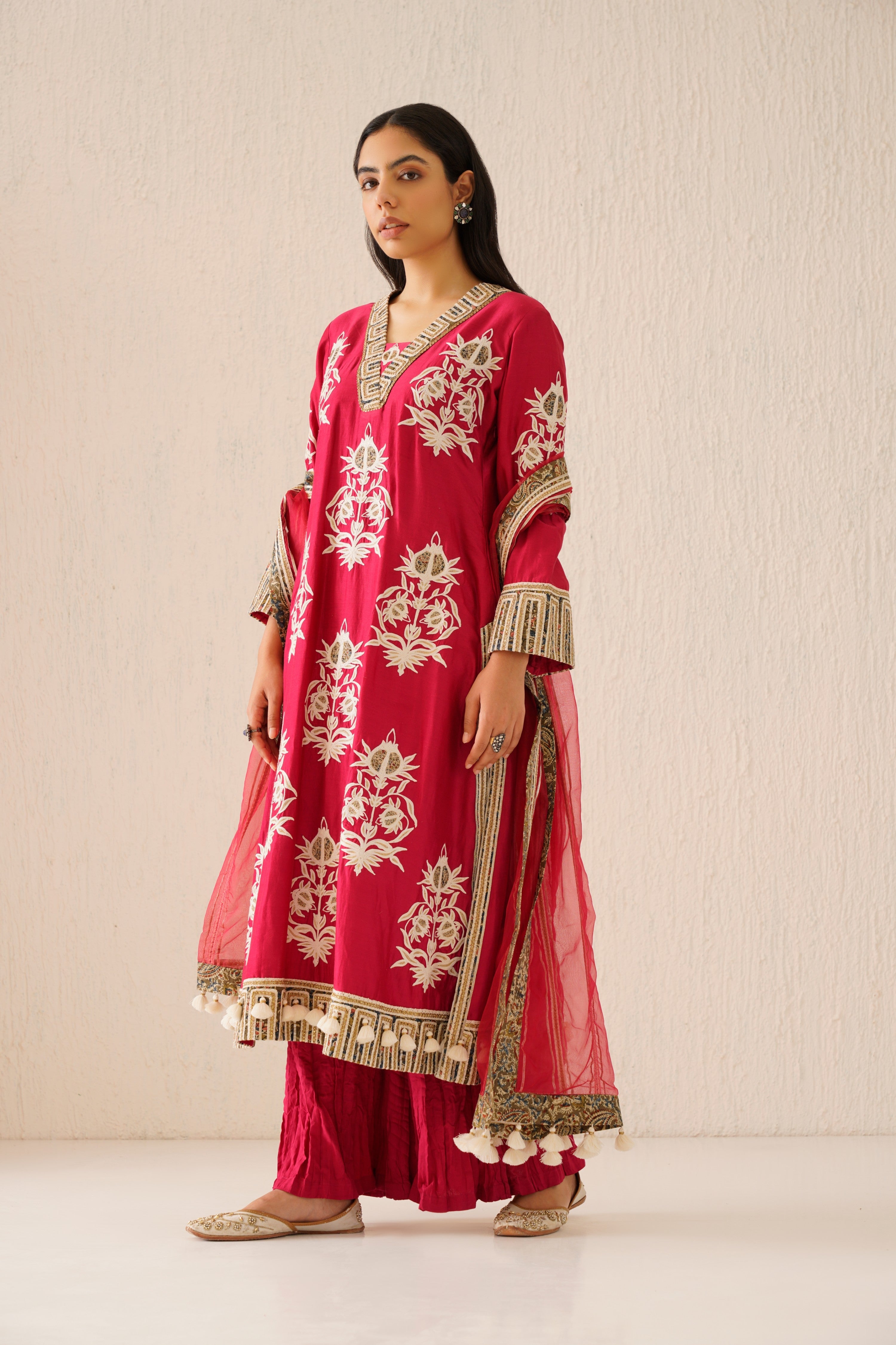 Anaar A-Line Kurta With Soft Crinkled Pants