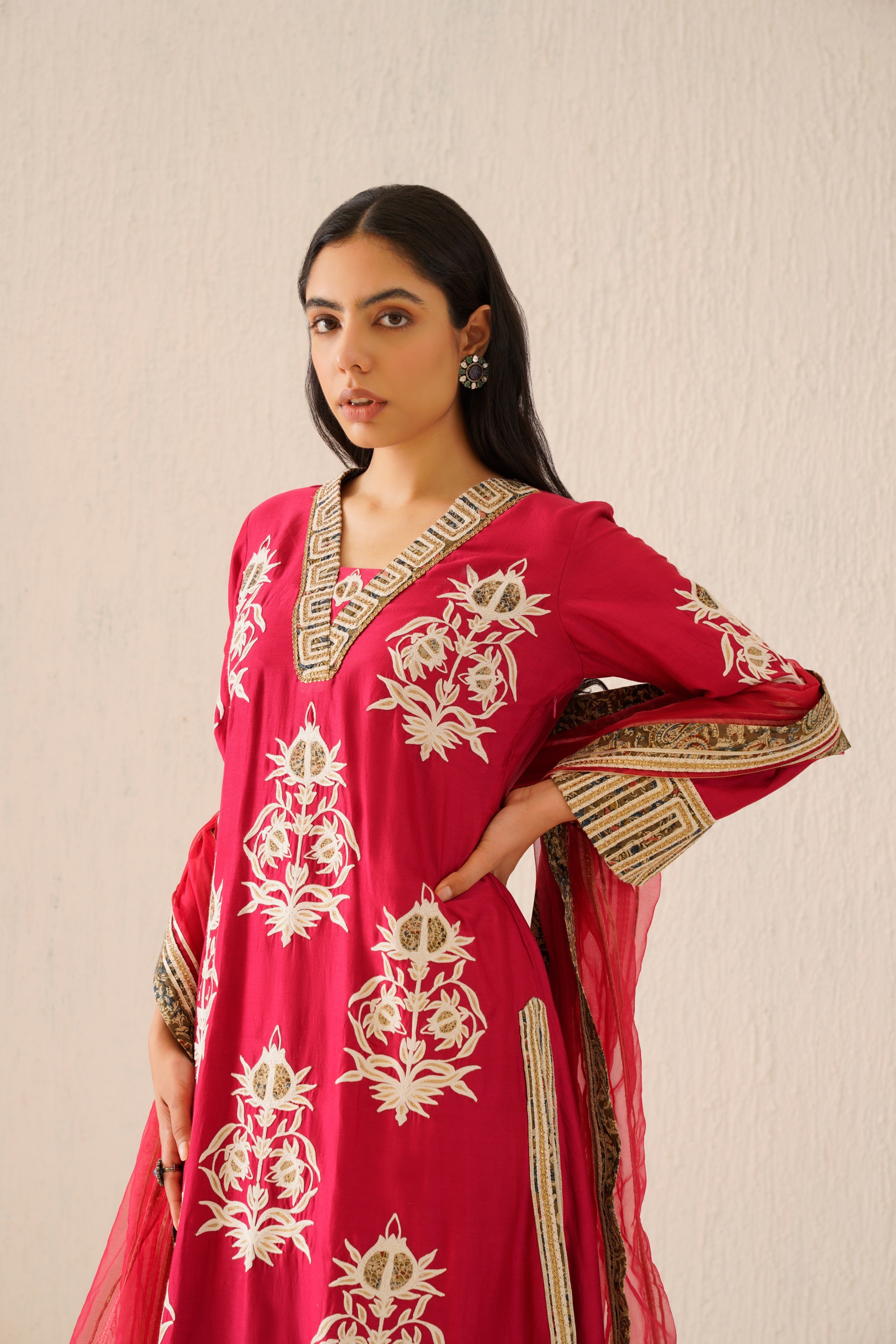 Anaar A-Line Kurta With Soft Crinkled Pants