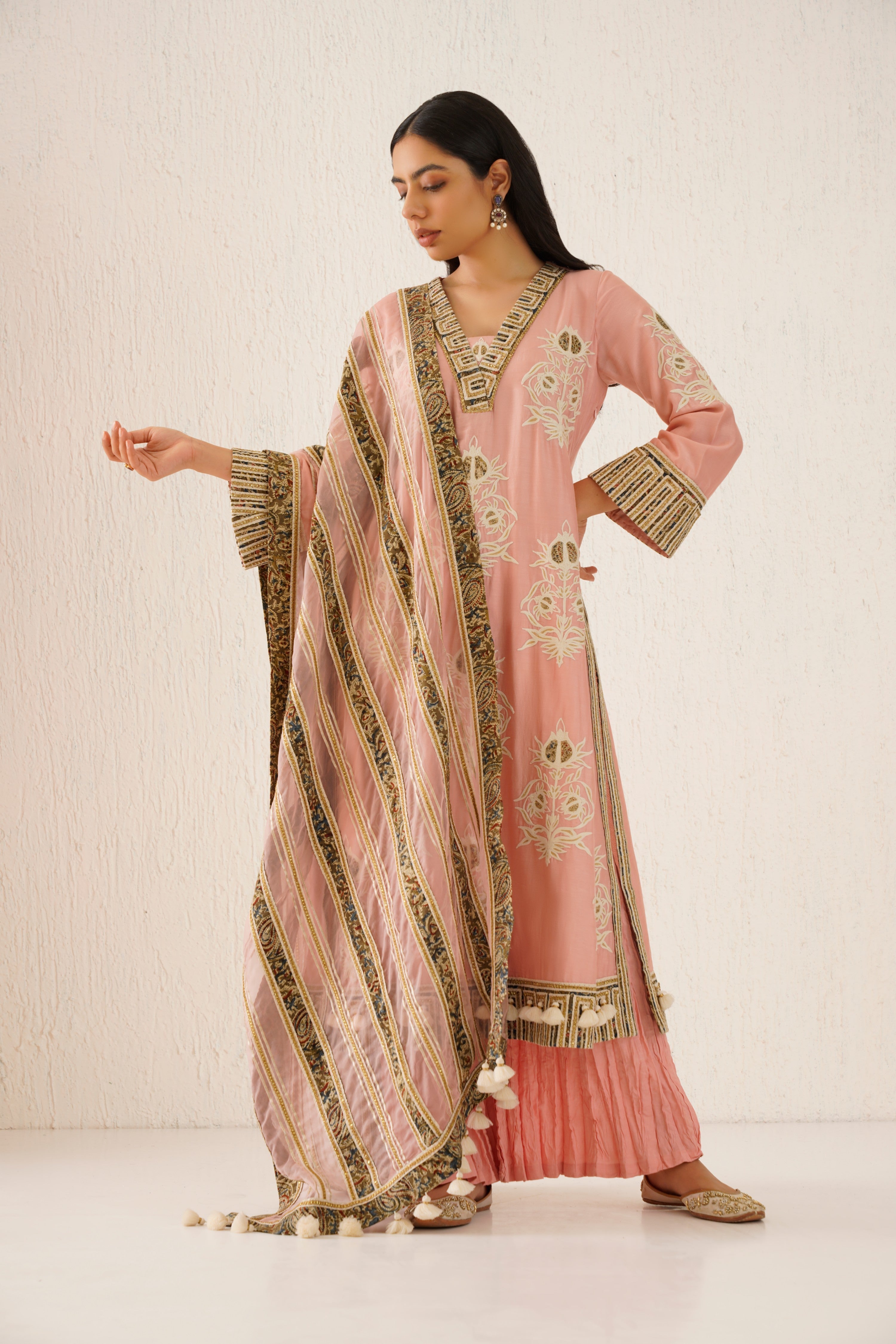 Anaar A-Line Kurta With Soft Crinkled Pants