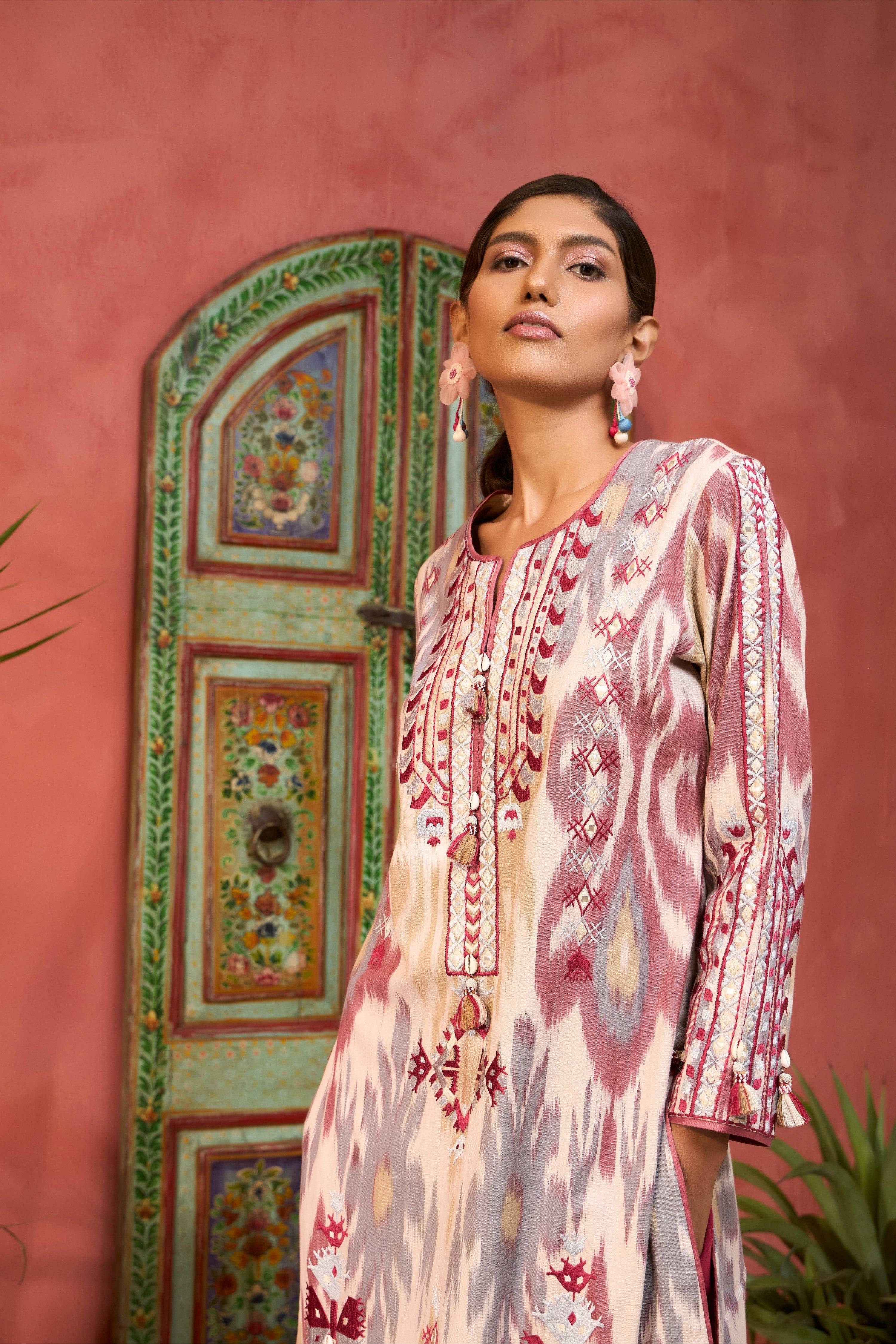 Ikat Baloch Long With Pants