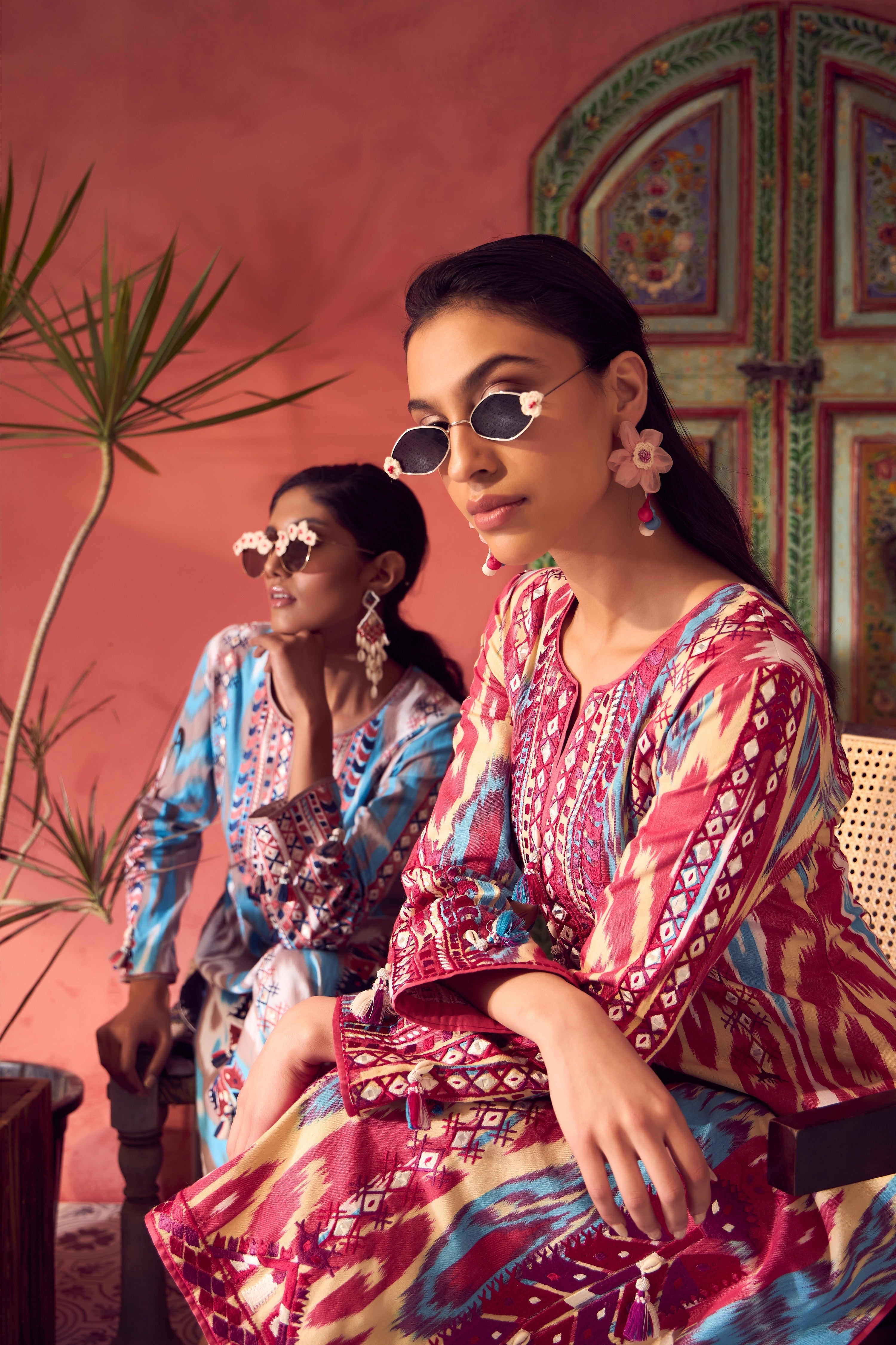 Ikat Baloch Long With Pants