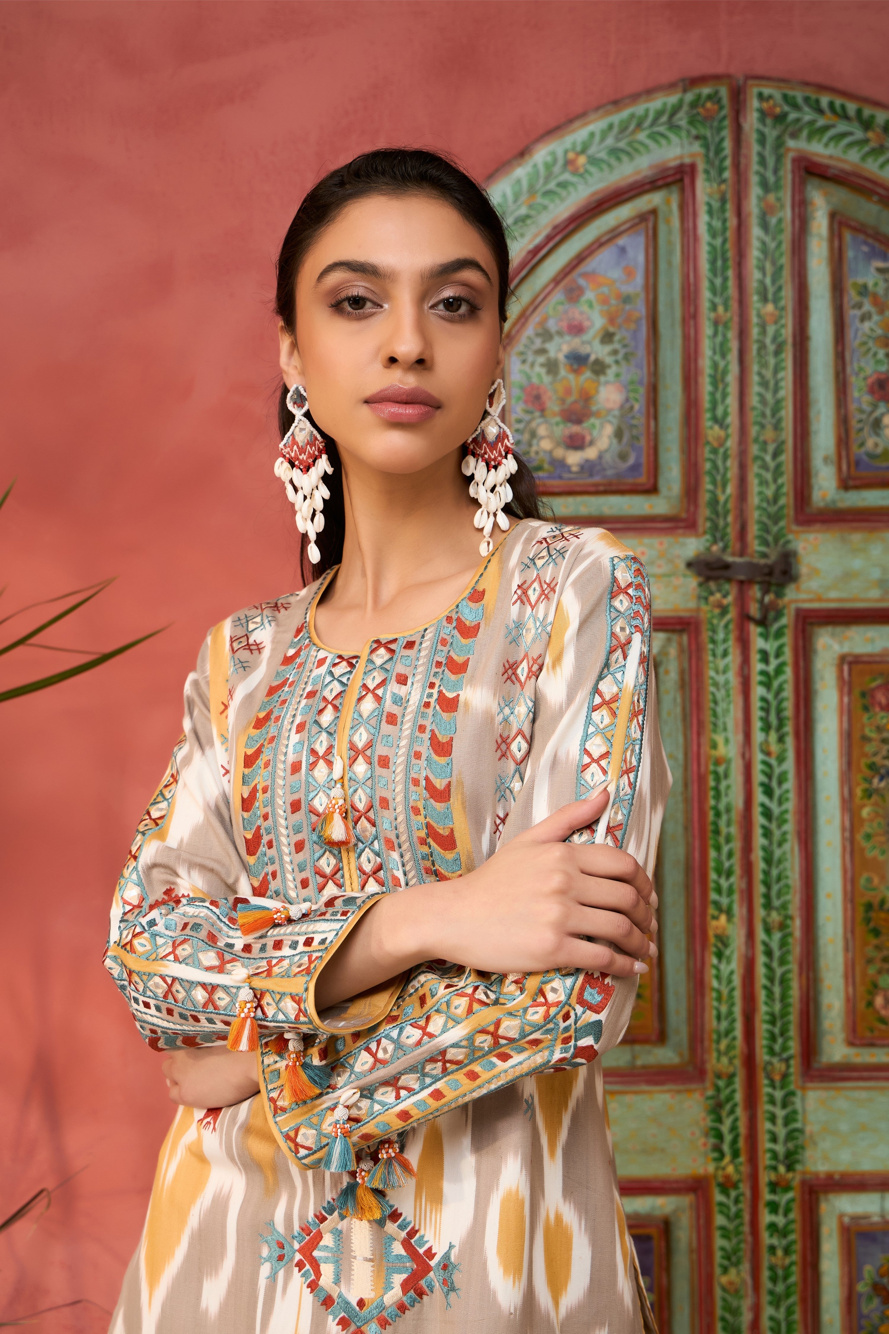 Ikat Baloch Long With Pants