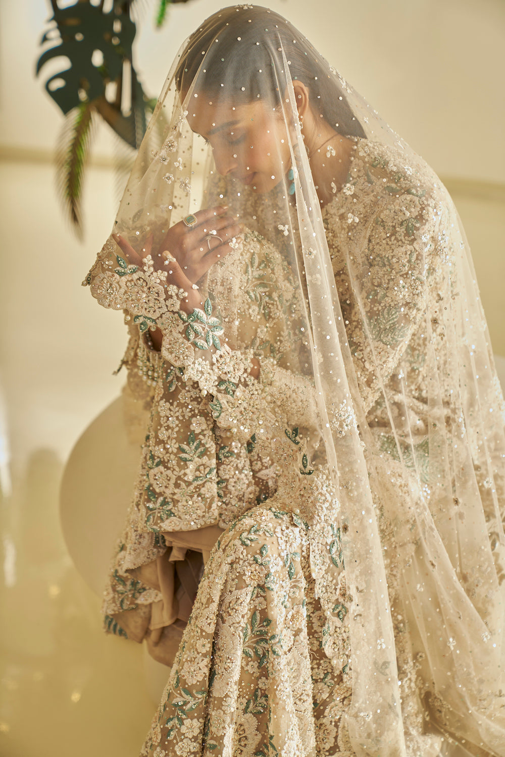Aashna Shroff In Nude Floral Sharara Set