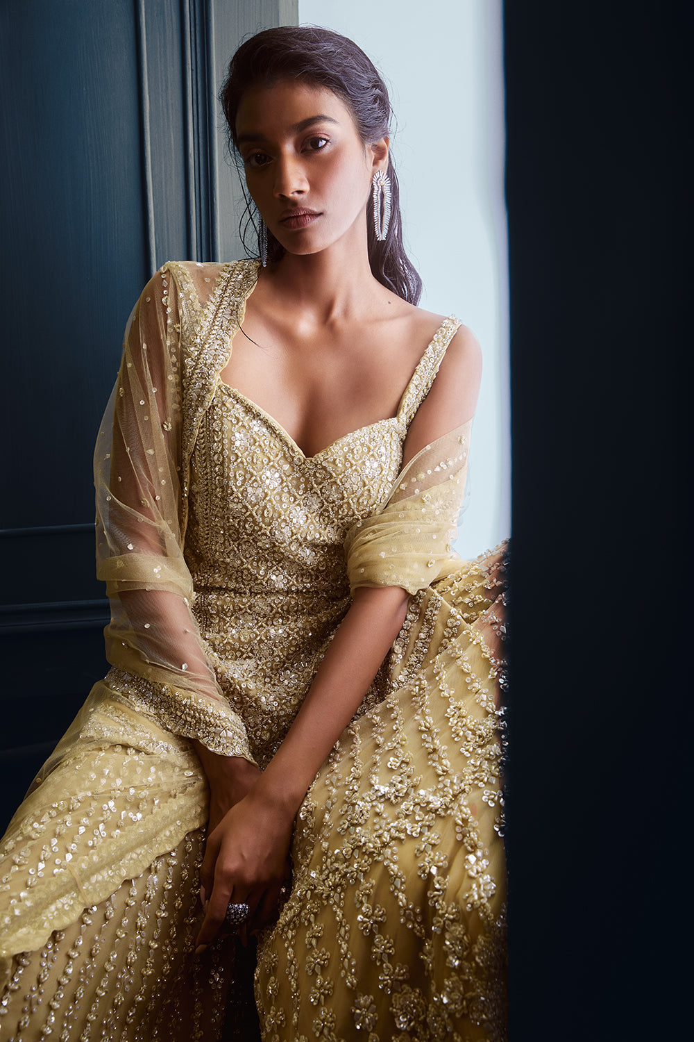 Pooja Hegde In Olive Green Garara Set