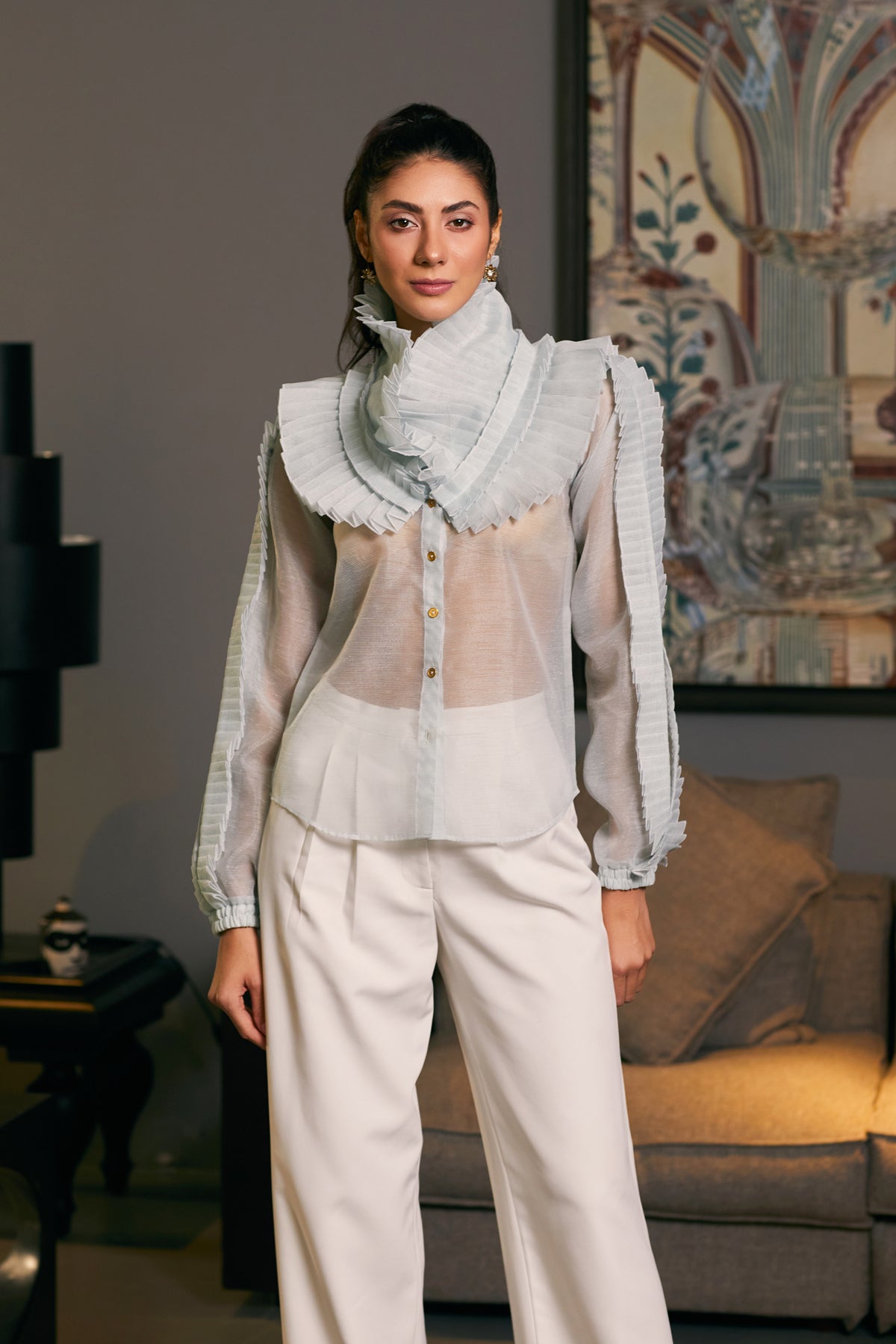 Goe Victorian Pleated Shirt (D)