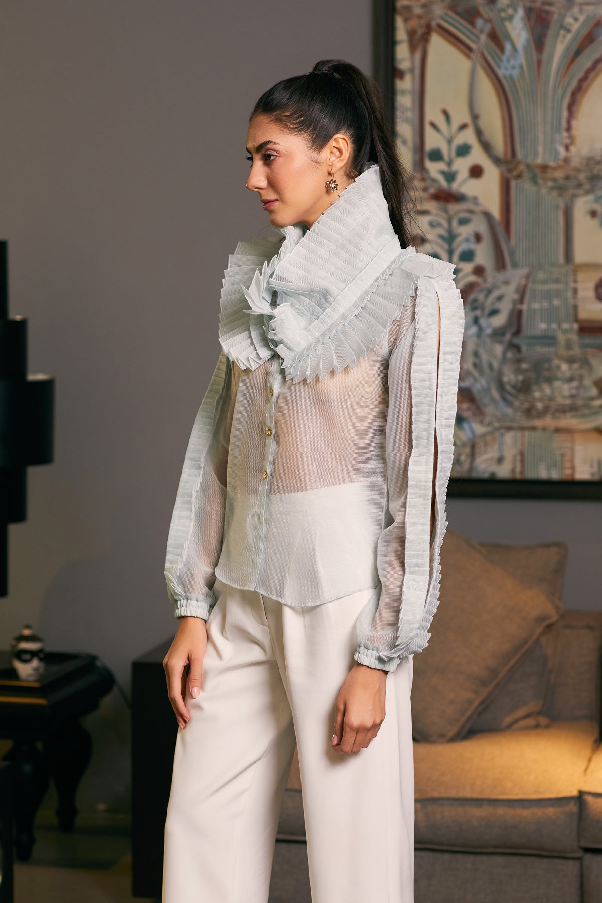 Goe Victorian Pleated Shirt (D)