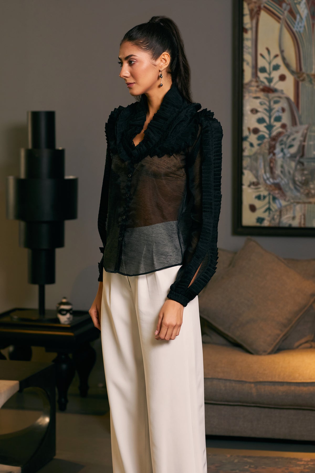 Goe Victorian Pleated Shirt (A)