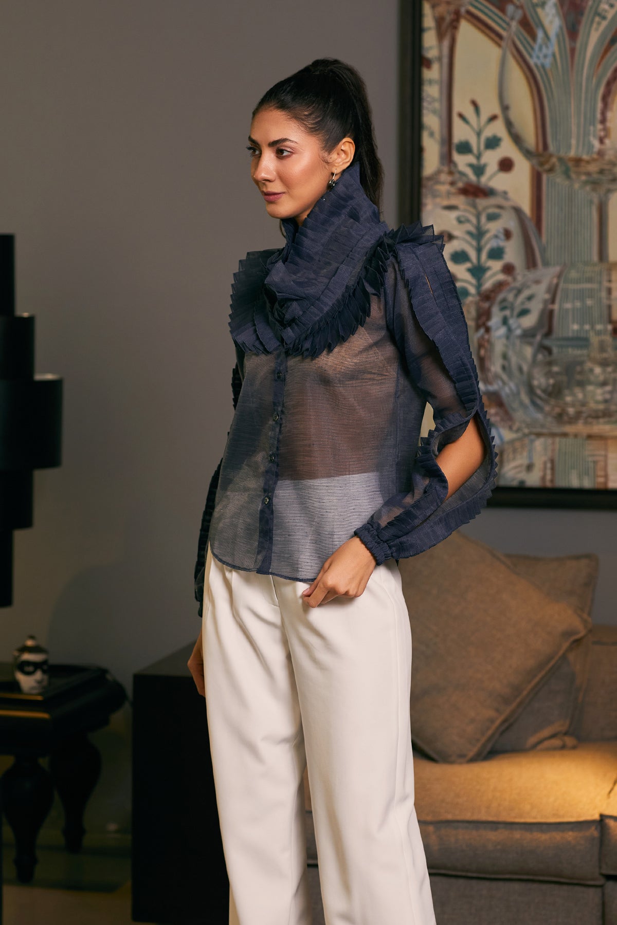 Goe Victorian Pleated Shirt (B)