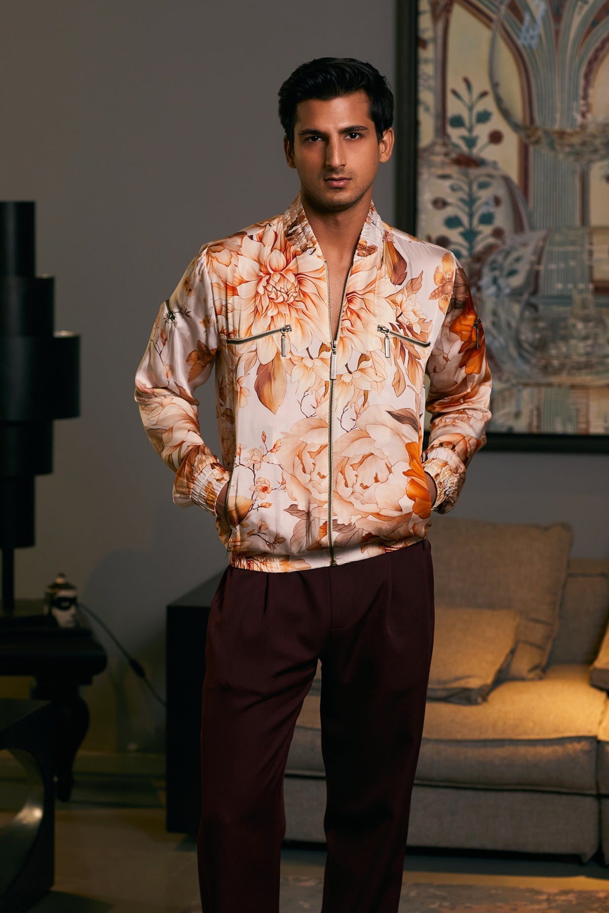 Goe Moth Printed Bomber (B)