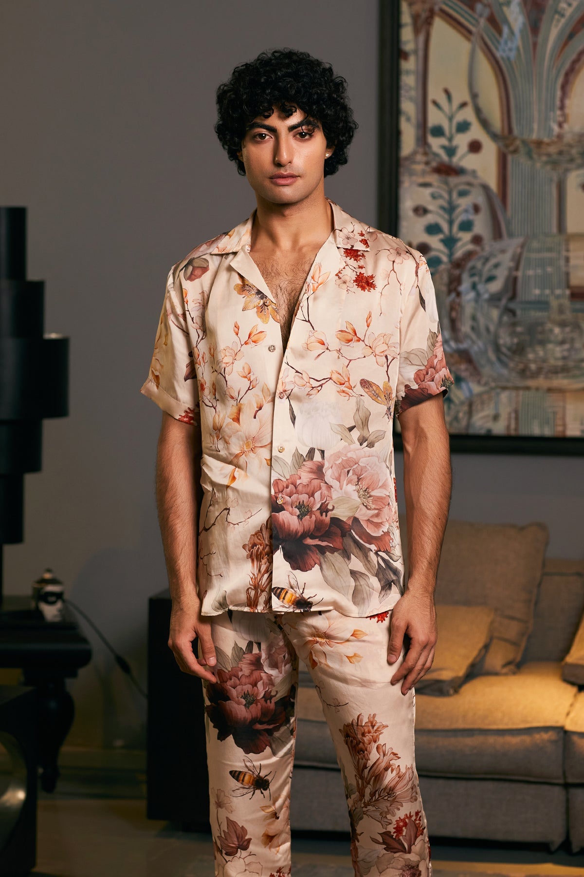Goe Bumblebee Printed Cuban Co-Ord Set (A)