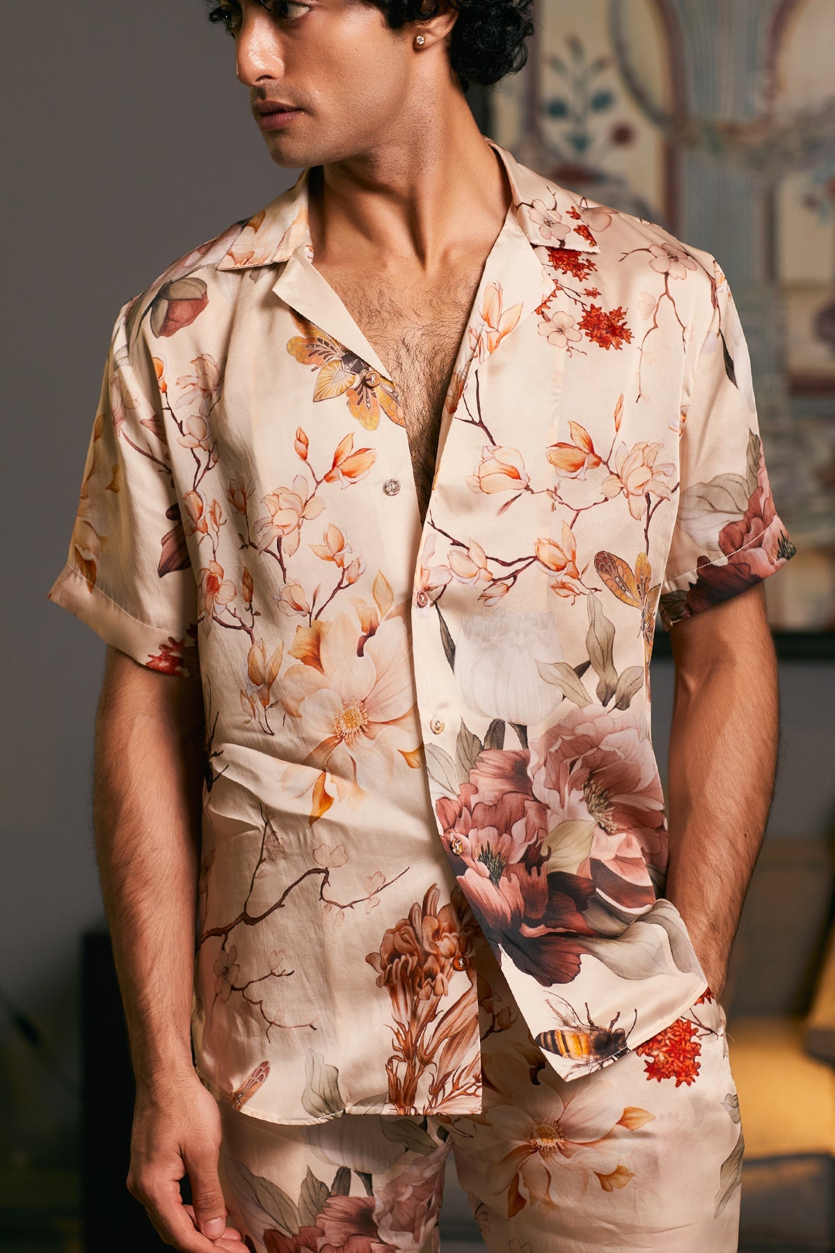 Goe Bumblebee Printed Cuban Co-Ord Set (A)
