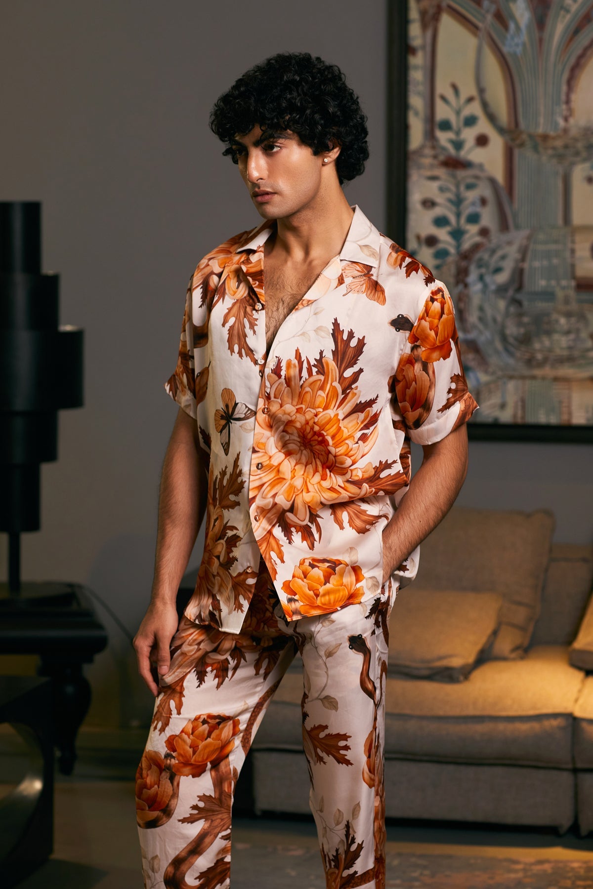 Goe Snake Printed Cuban Co-Ord Set (C)