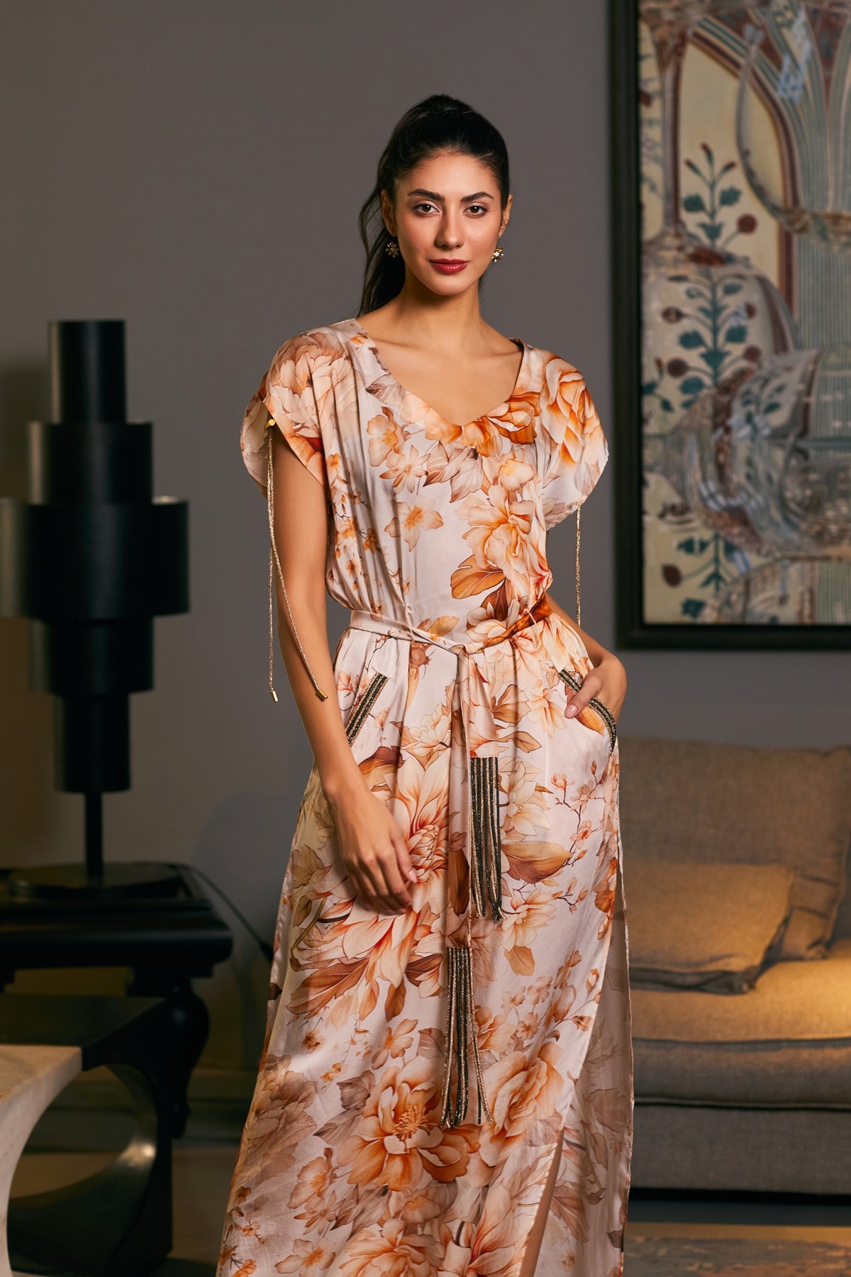 Goe Moth Printed Kaftaan (B)