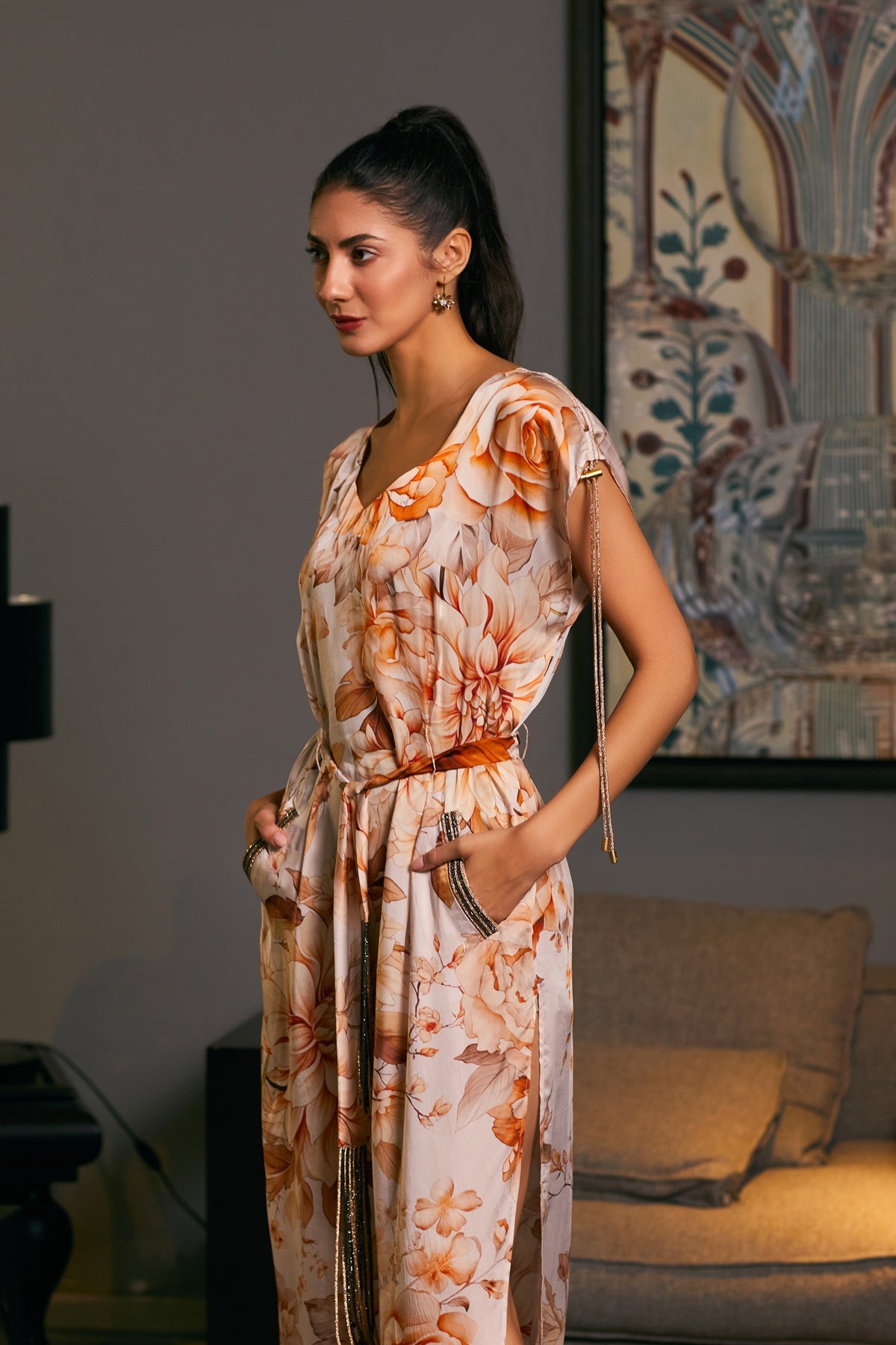 Goe Moth Printed Kaftaan (B)