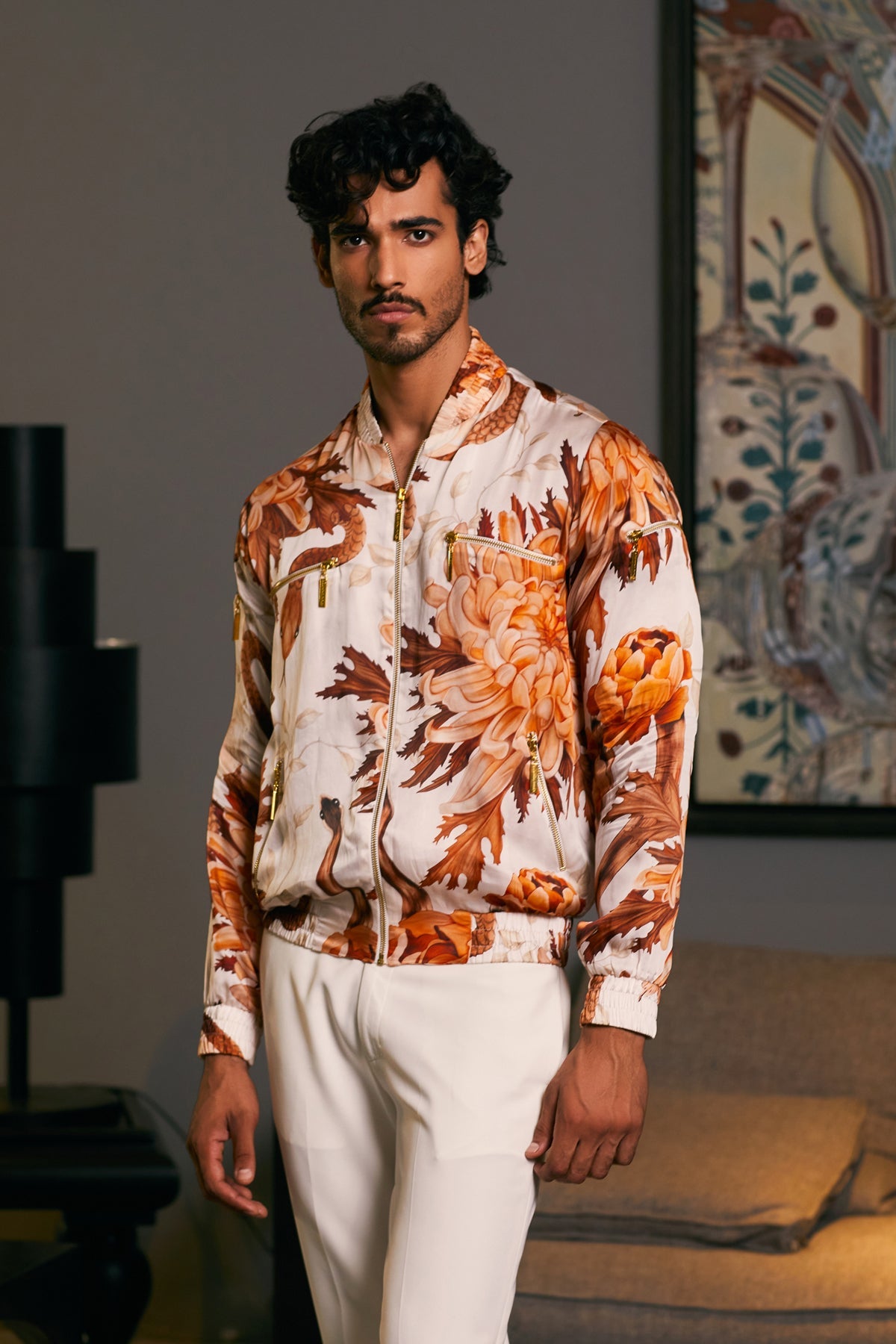 Goe Snake Printed Bomber (C)