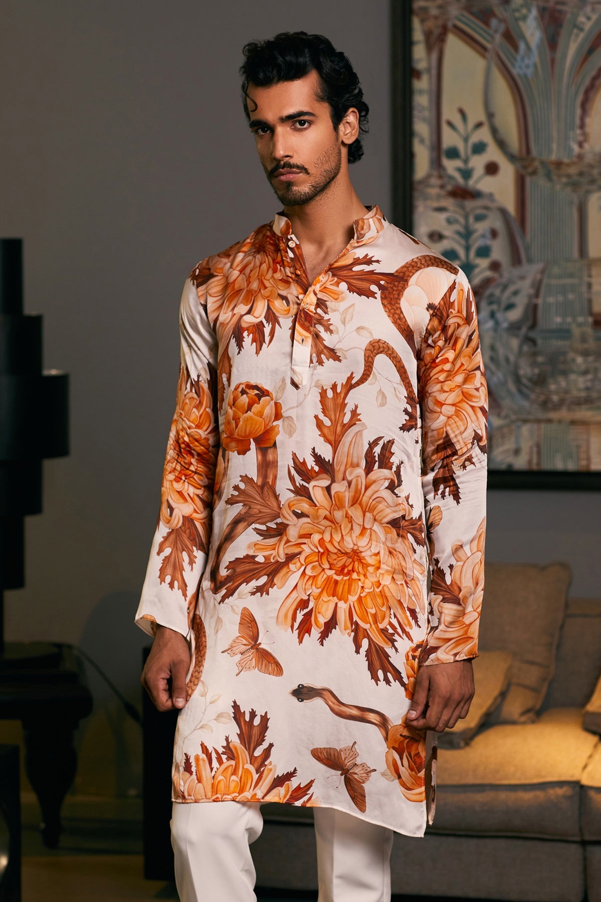 Goe Snake Printed Kurta (C)