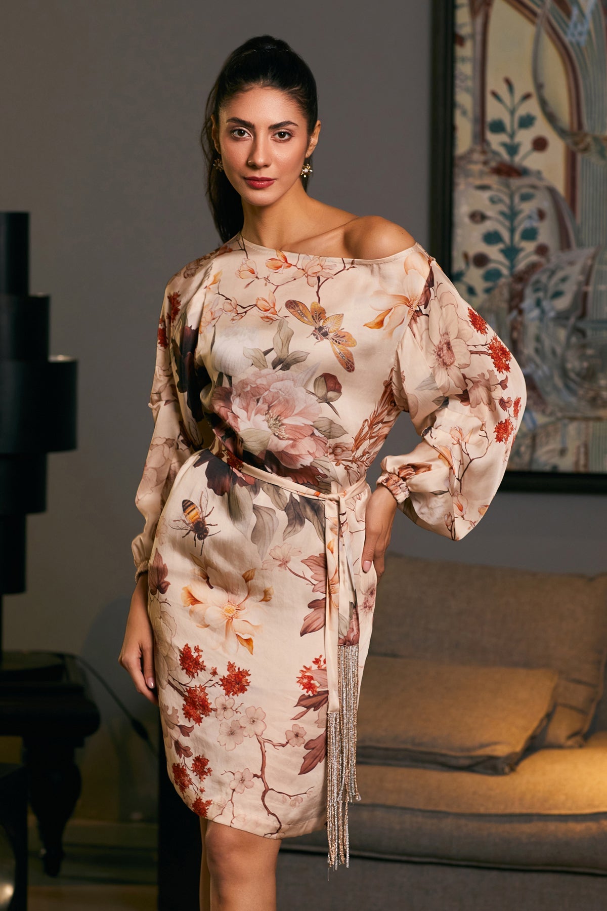 Goe Bumblebee Printed Anti Fit Dress (A)