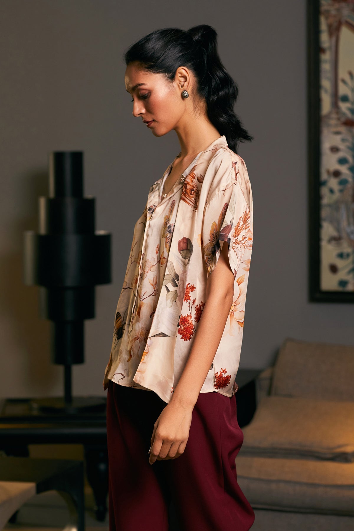 Goe Bumblebee Printed Bow Top (A)