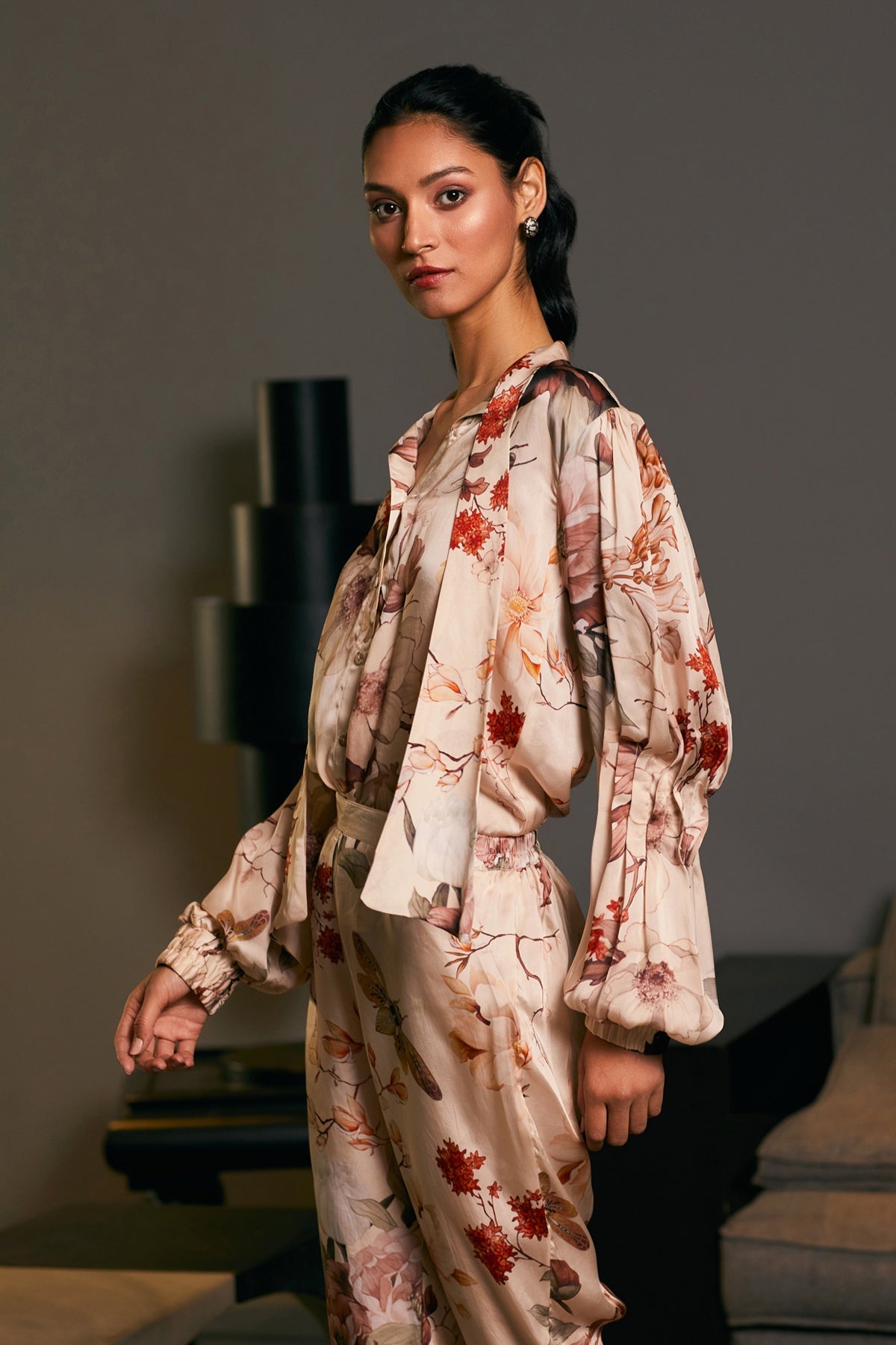 Goe Bumblebee Printed Pleated Co-Ord Set (A)