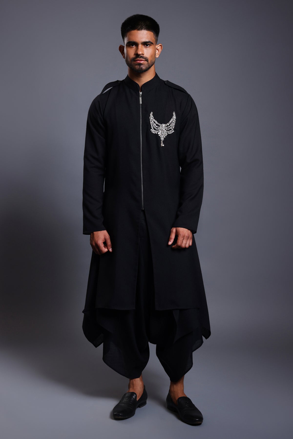 Cf Necklace Kurta Black