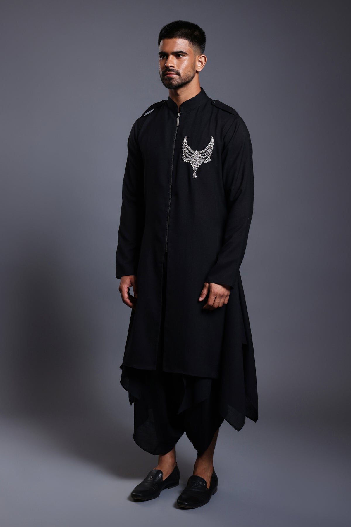 Cf Necklace Kurta Black
