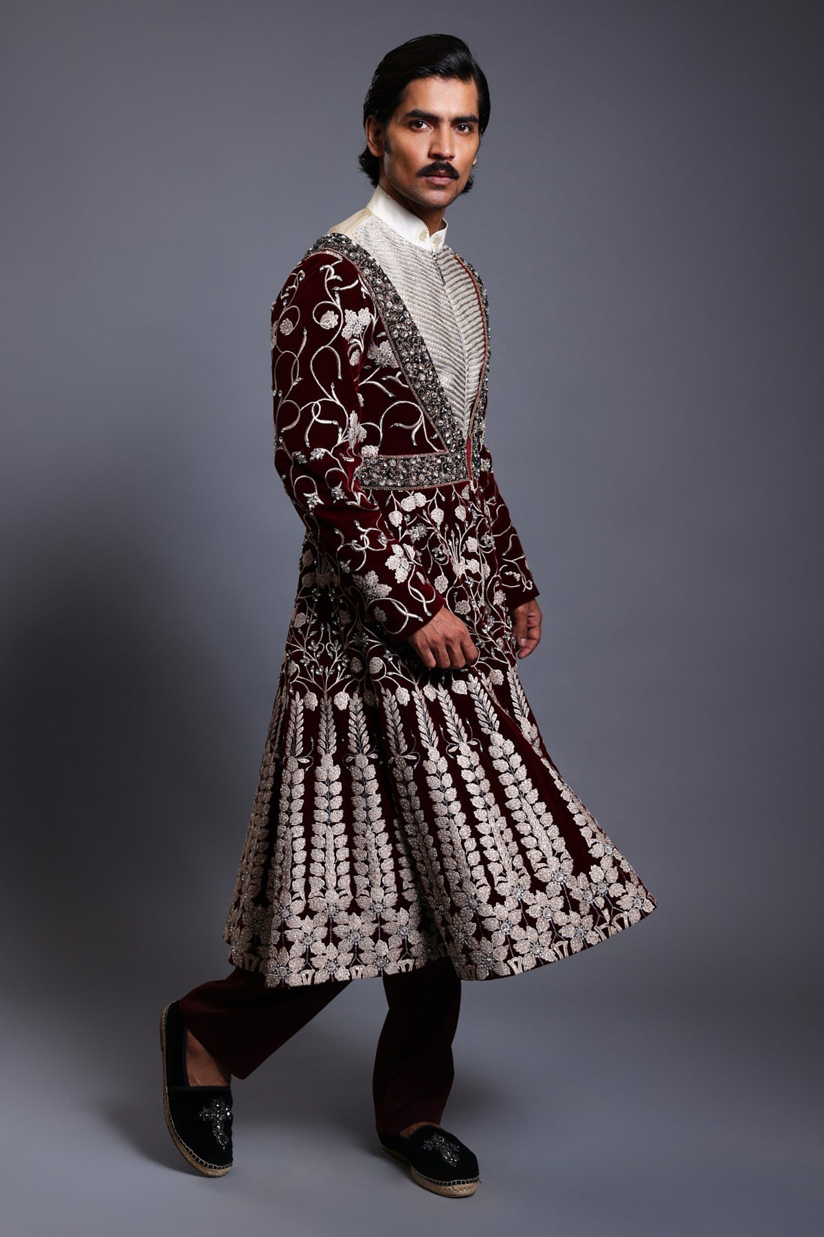 Cf Zari Crystal Anarkali Jacket