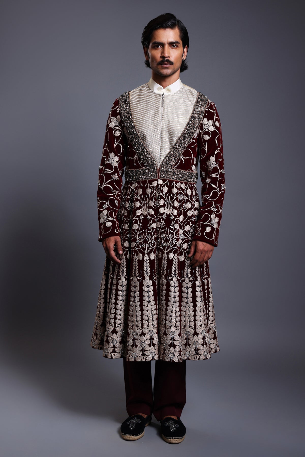 Cf Zari Crystal Anarkali Jacket