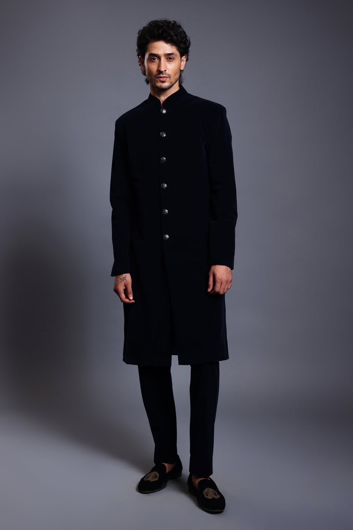 Cf Classic Sherwani Black