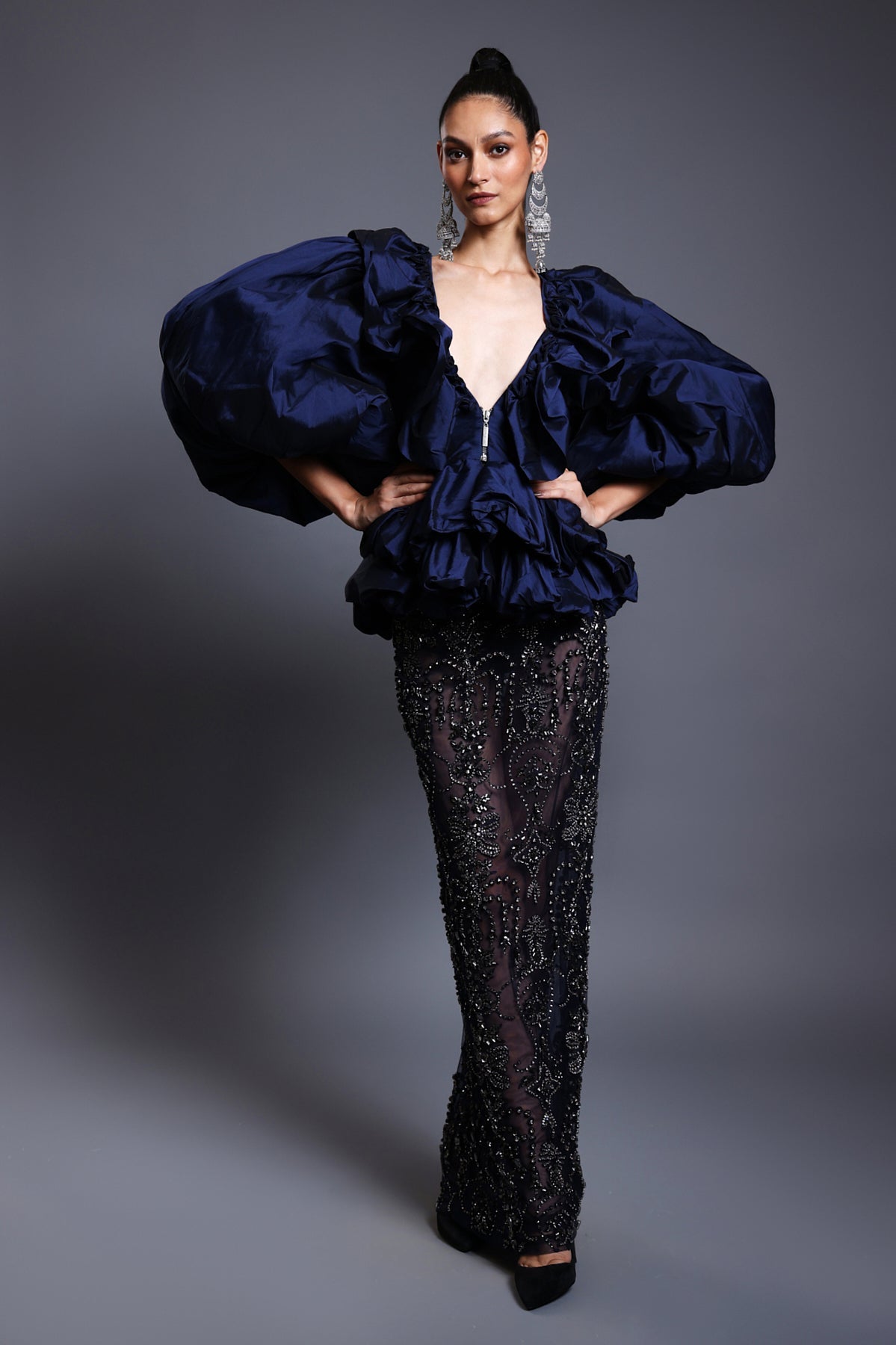 Cf Balloon Jacket Navy