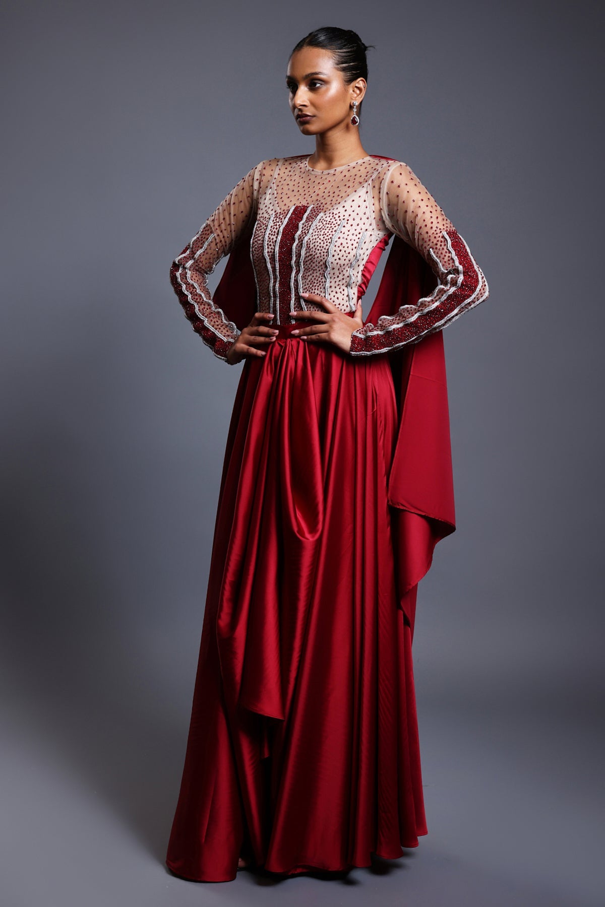 Cf Gradient Gown Red