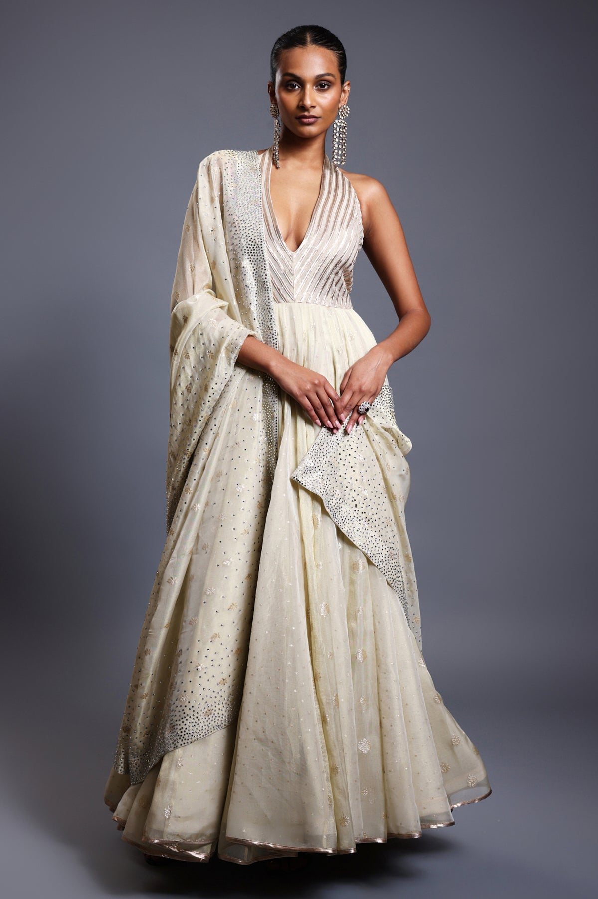 Cf Gradient Anarkali Ivory