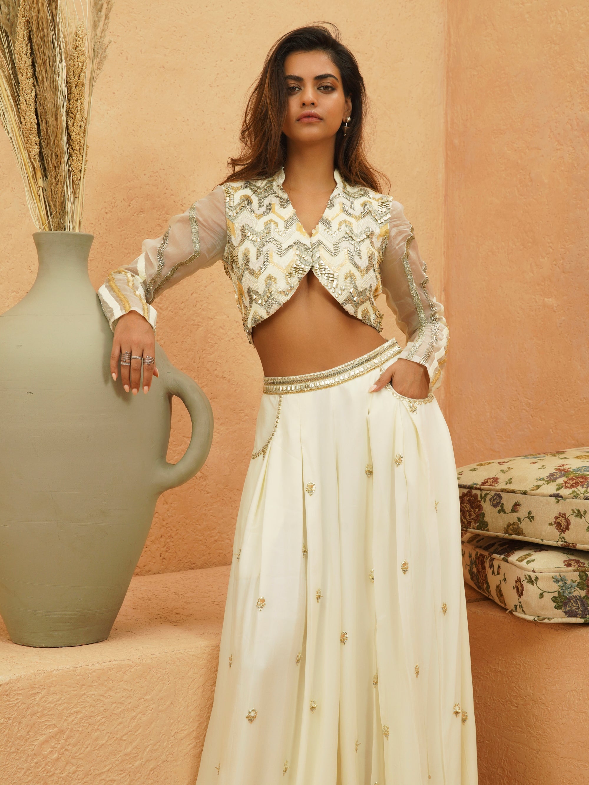 Fariha Jacket And Flared Pant