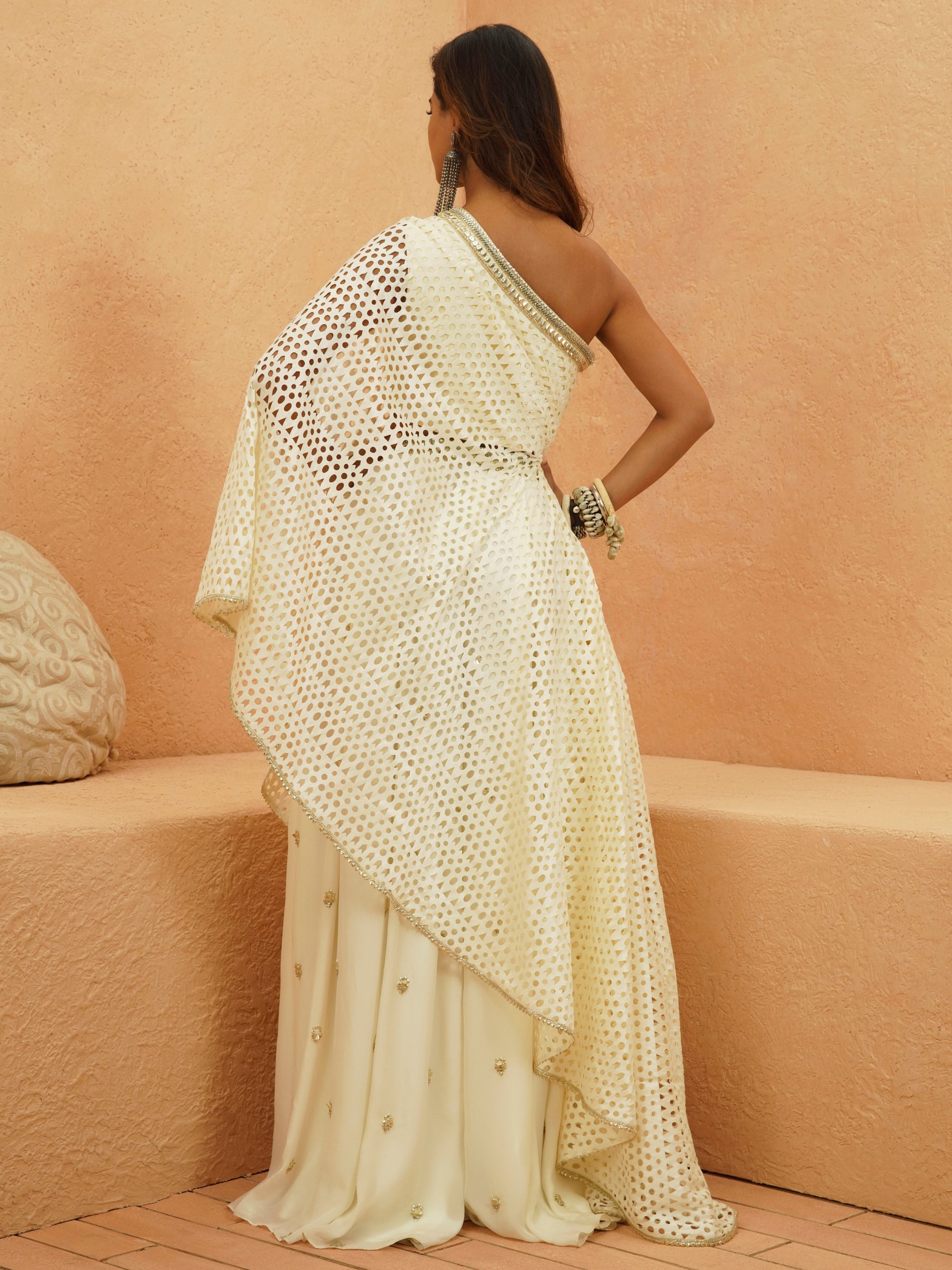 Jasmine Cutwork Top And Embellished Pant