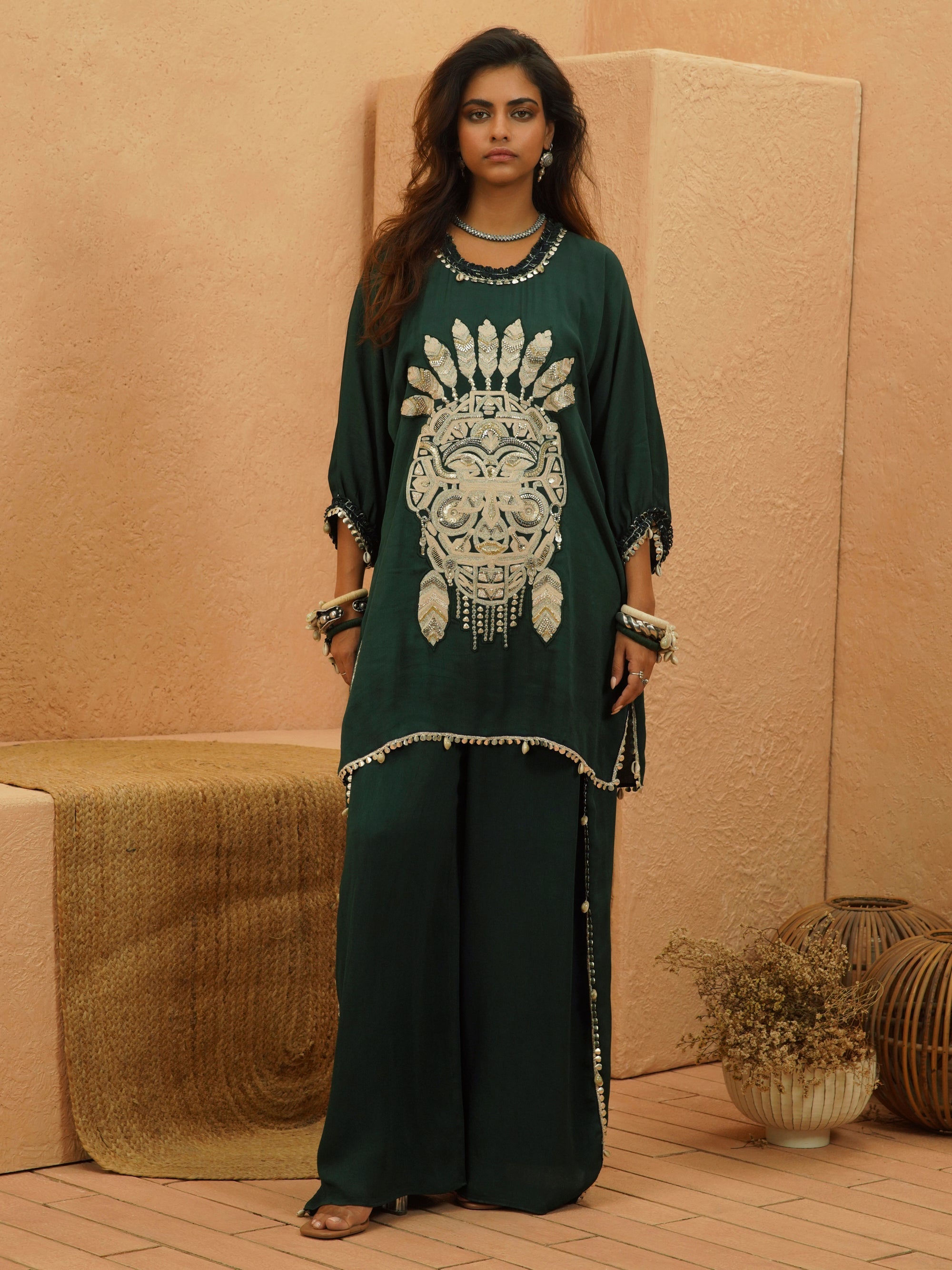 Lina Embellished Mask Co-Ord Set