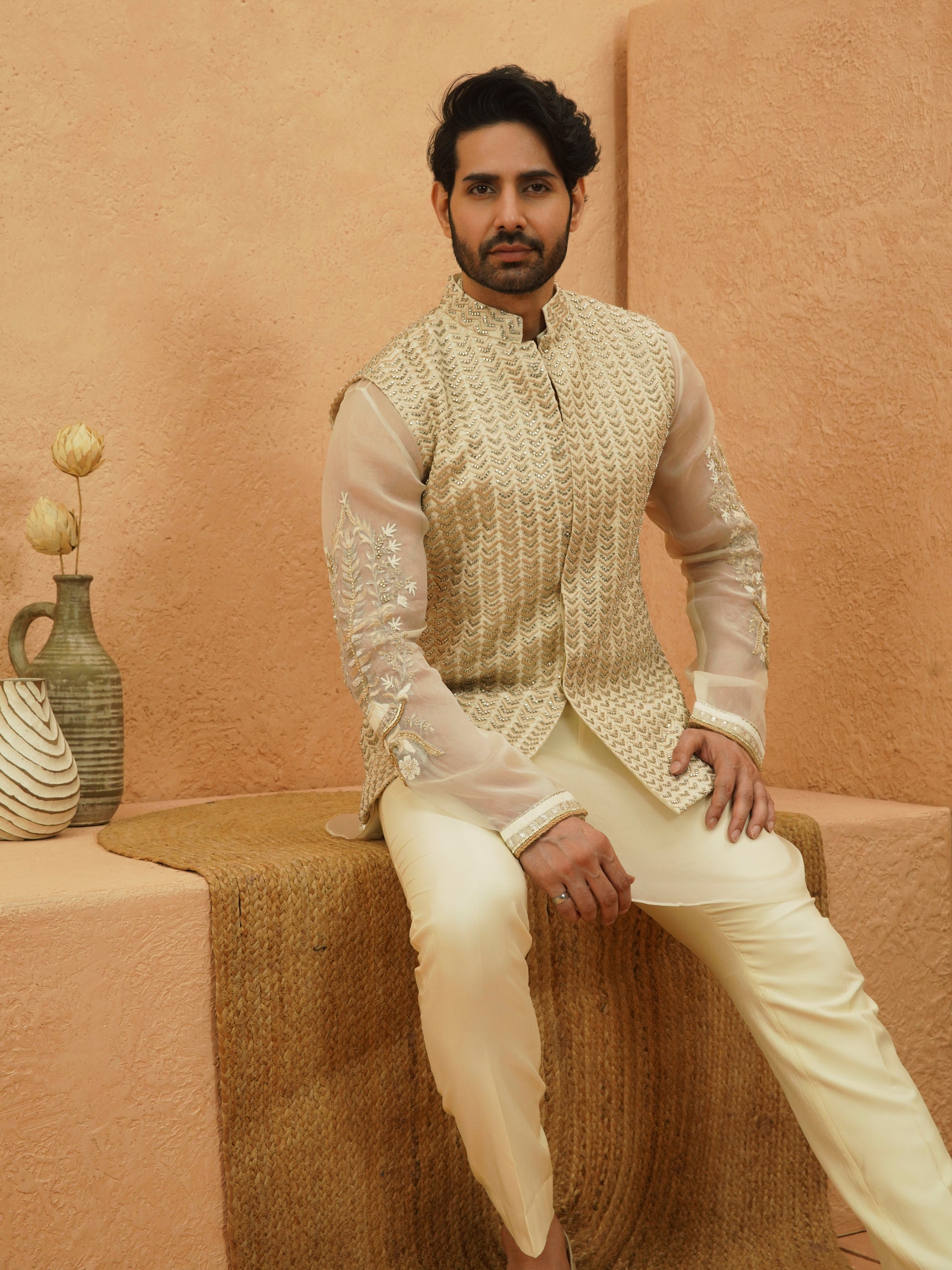 Zubair Embellished Bundi