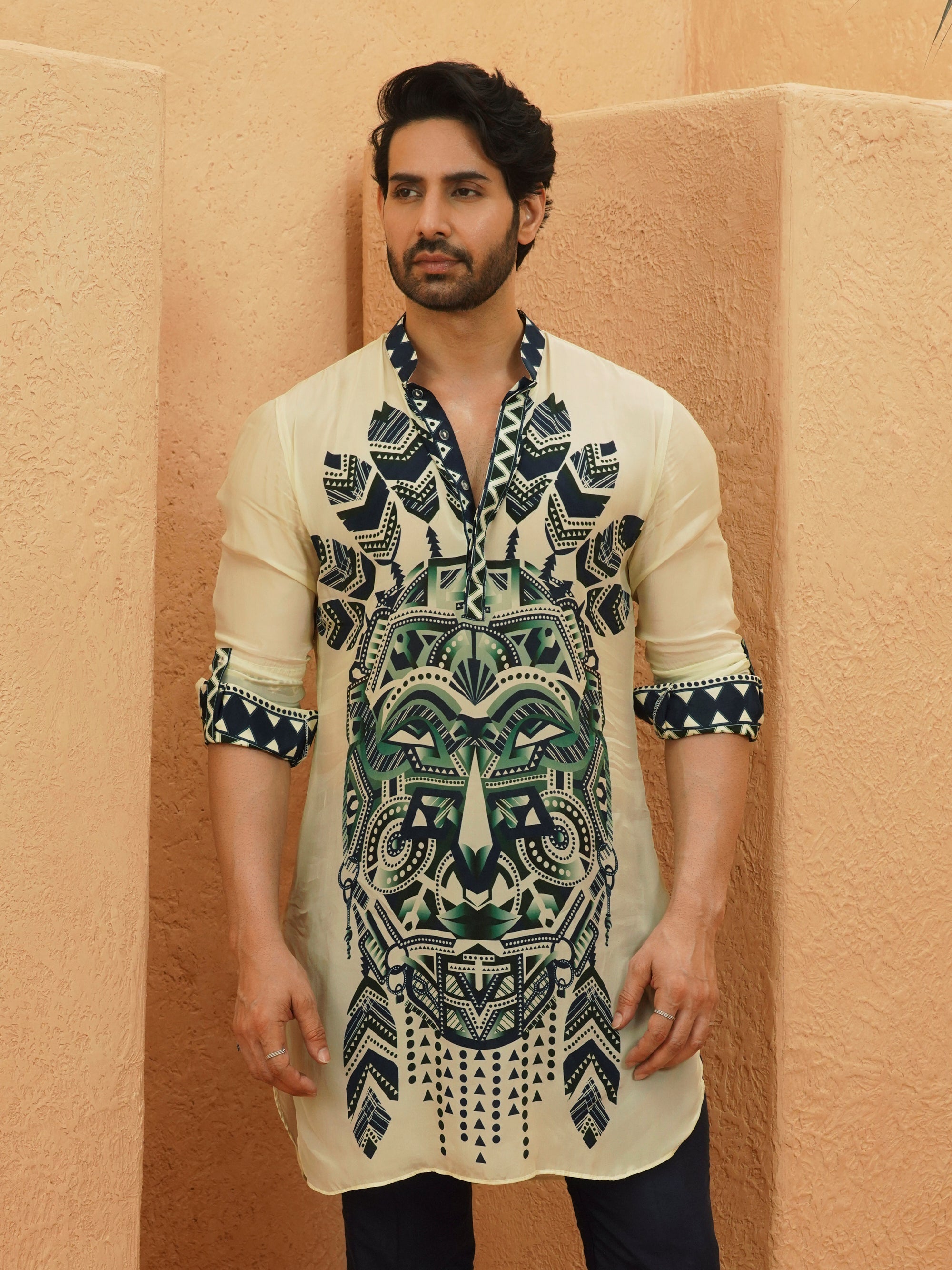 Afreen Rolled Up Sleeve Kurta