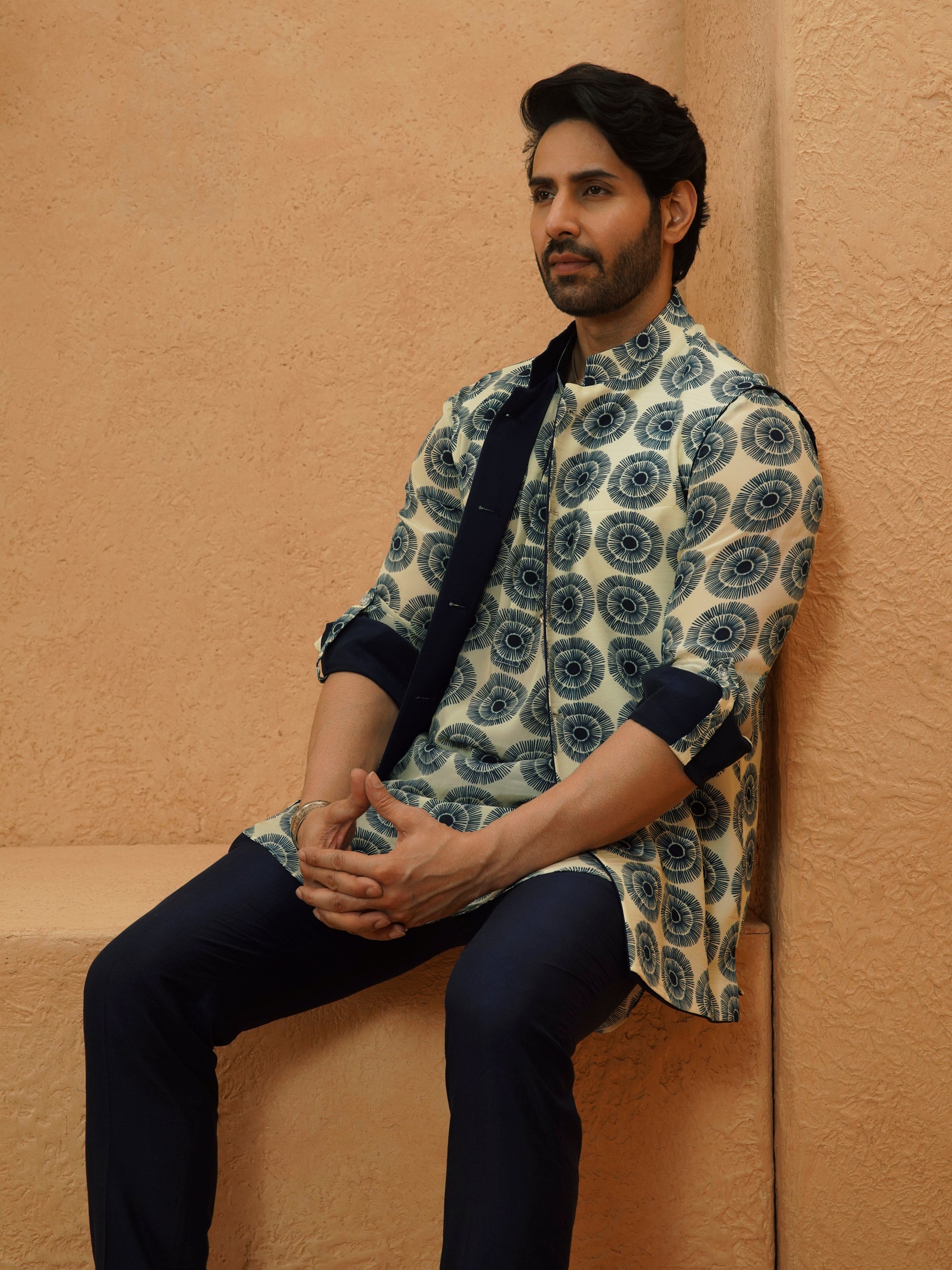 Zain Rolled Up Sleeve Kurta