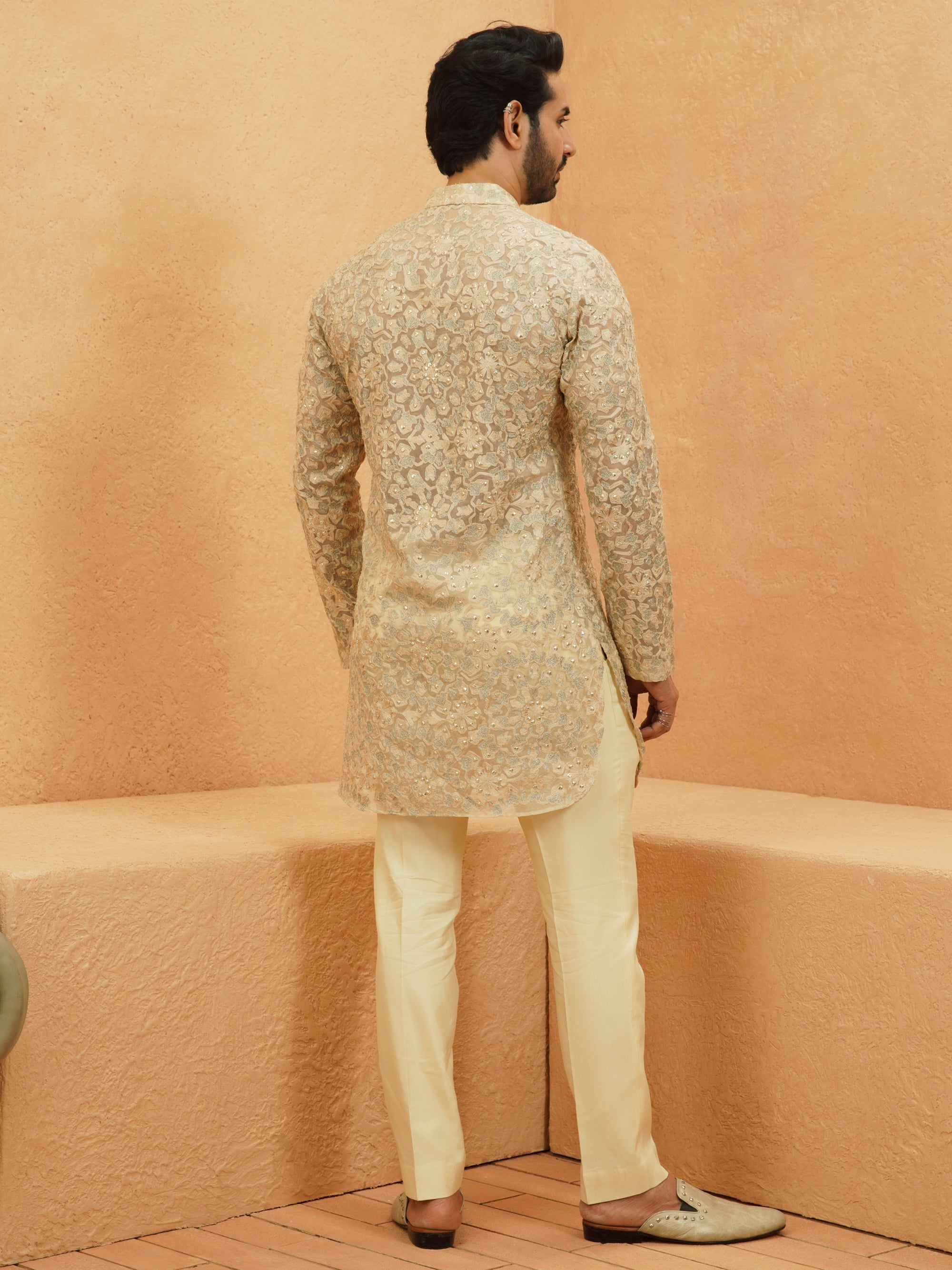 Omari Sheer Embellished Kurta Set