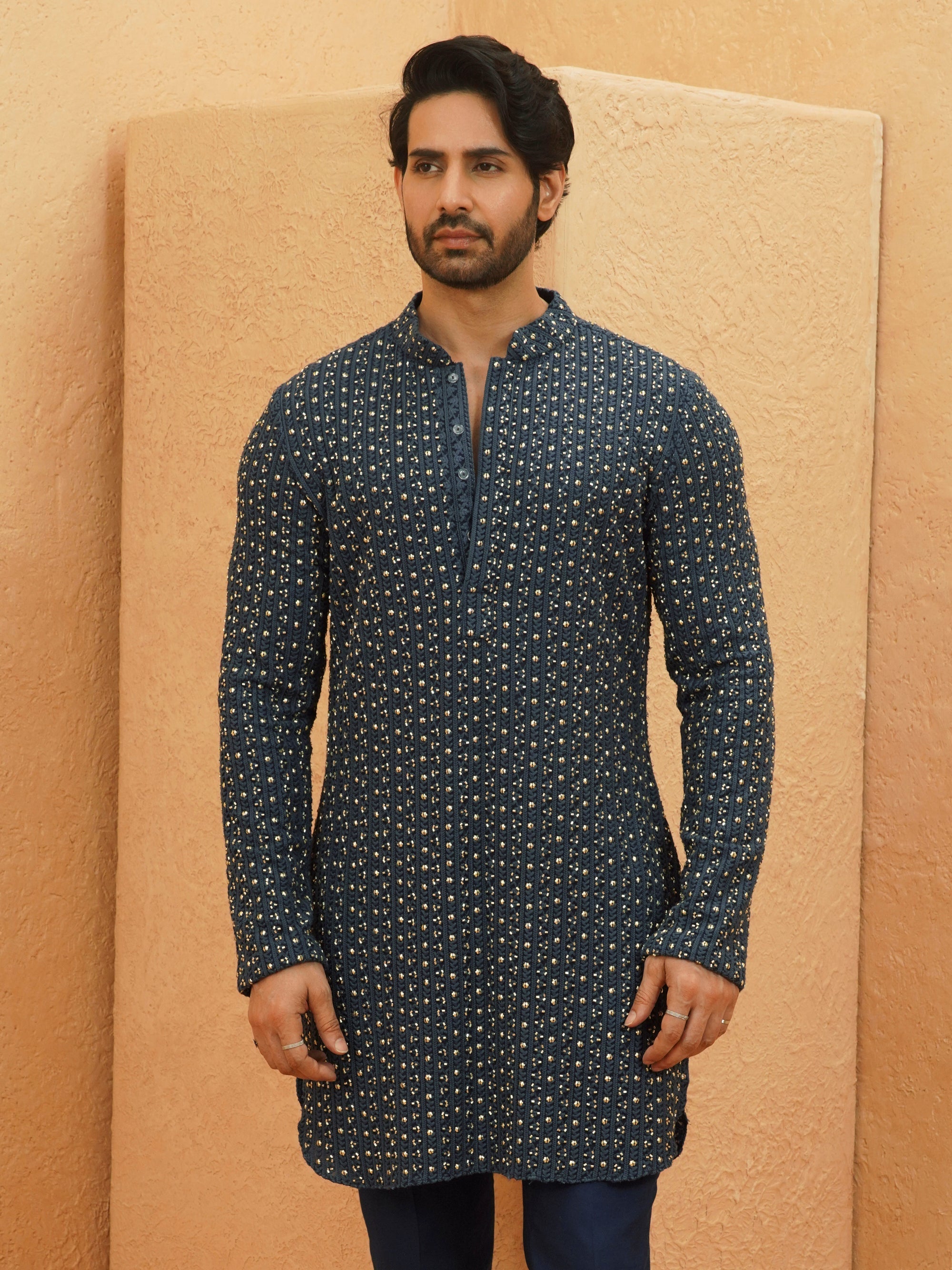 Tanger Lucknowi Embellished Kurta Set