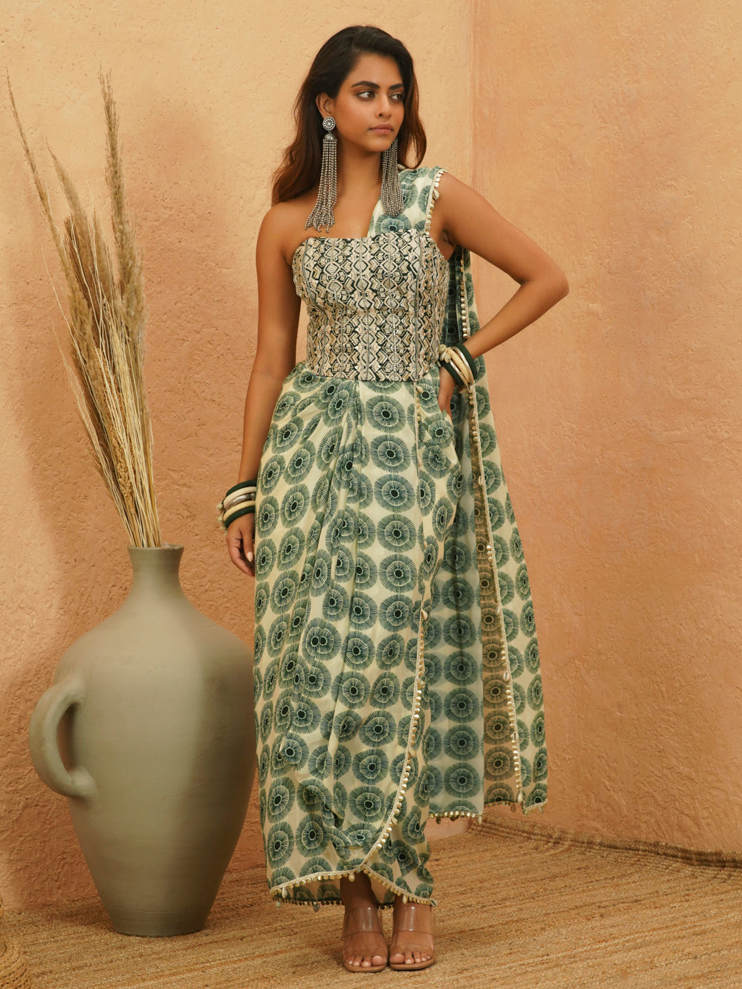 Yasmine Corset And Drape Saree